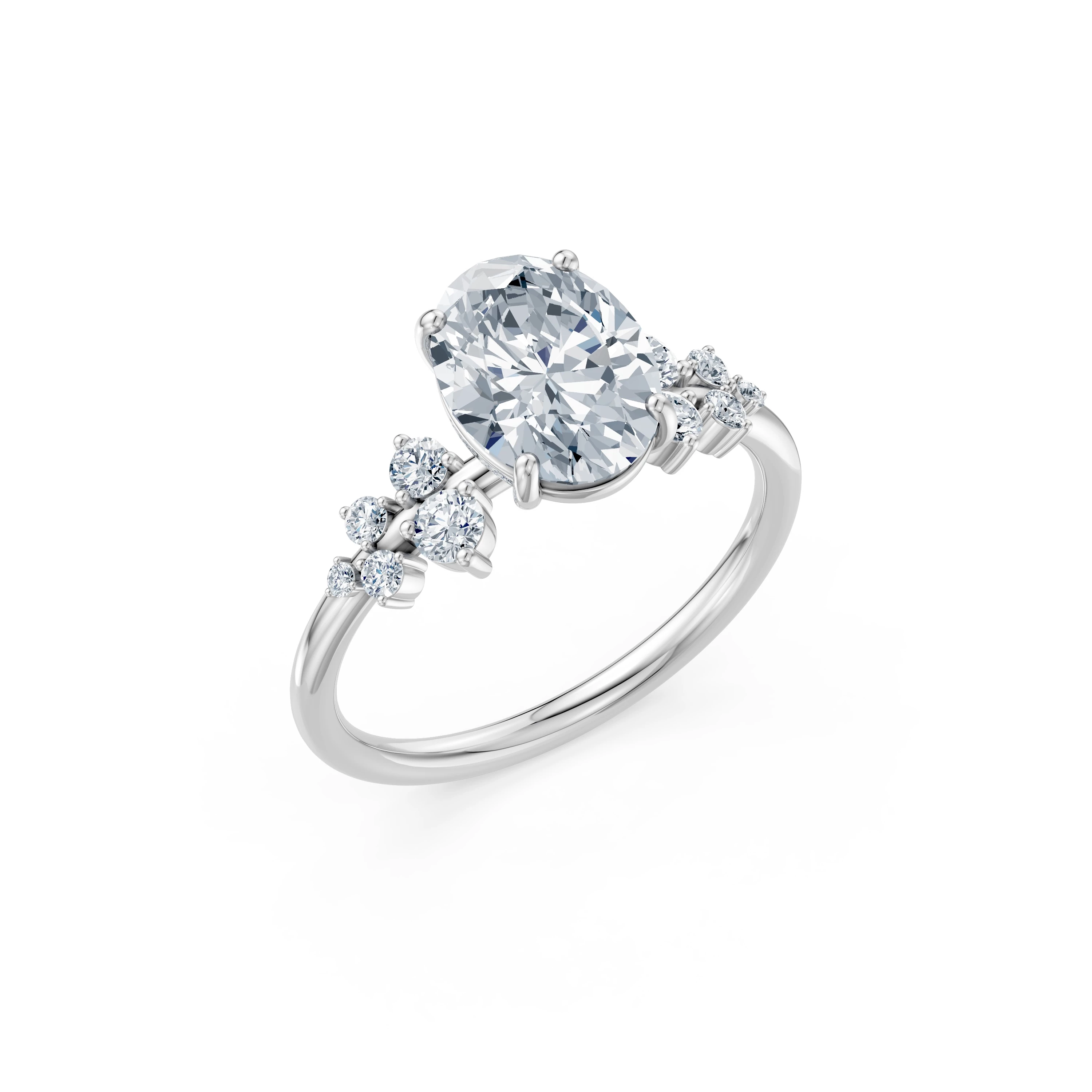 Bague Rêverie Précieuse Solitaire Éternité ovale 2 ct · 2,0 mm — vue 1