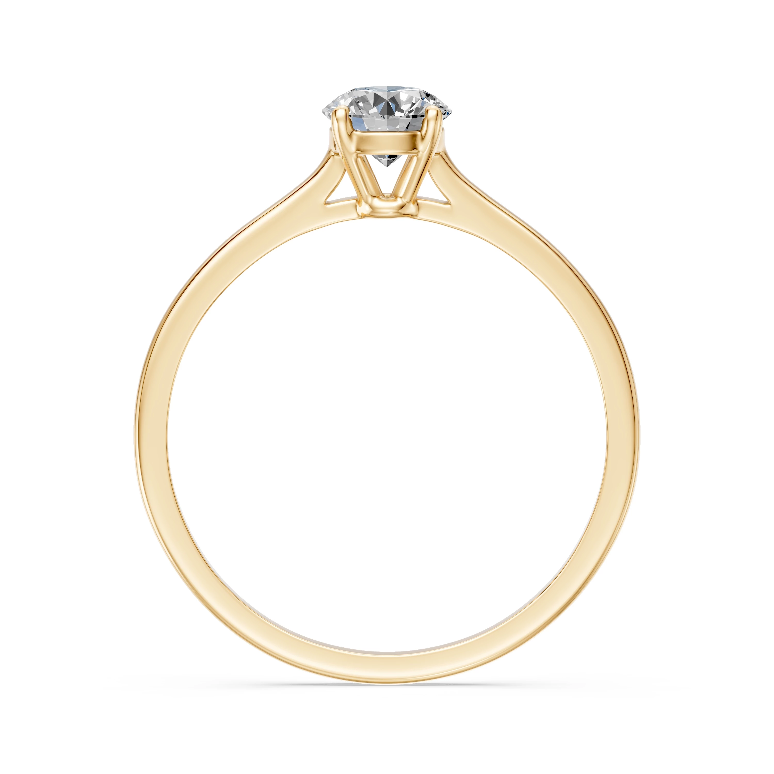 Bague Couronne Radieuse Solitaire ronde 0,5 ct · 5,1 mm — vue 5