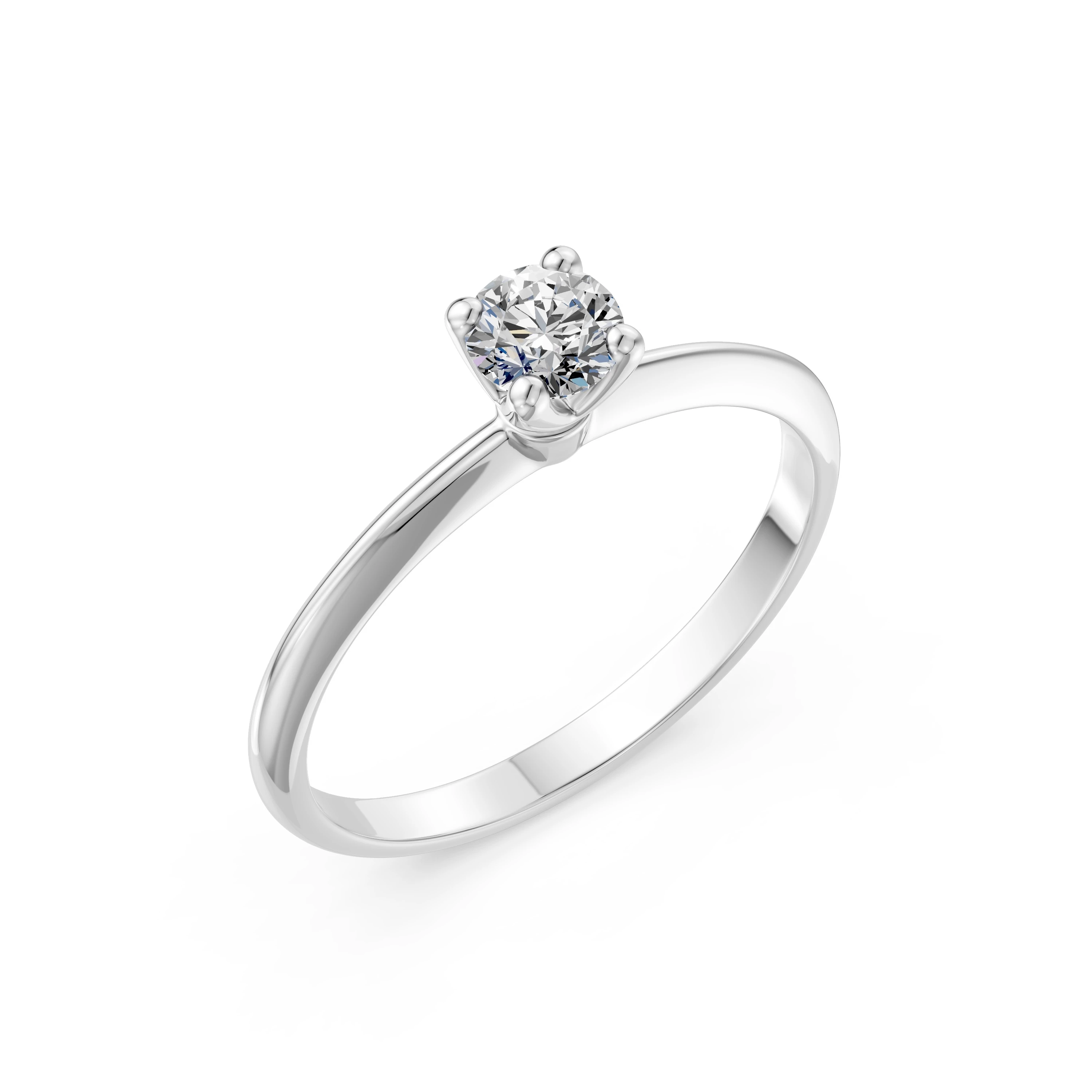 Bague Trésor Impérial Solitaire ronde 0,3 ct · 4,2 mm — vue 1