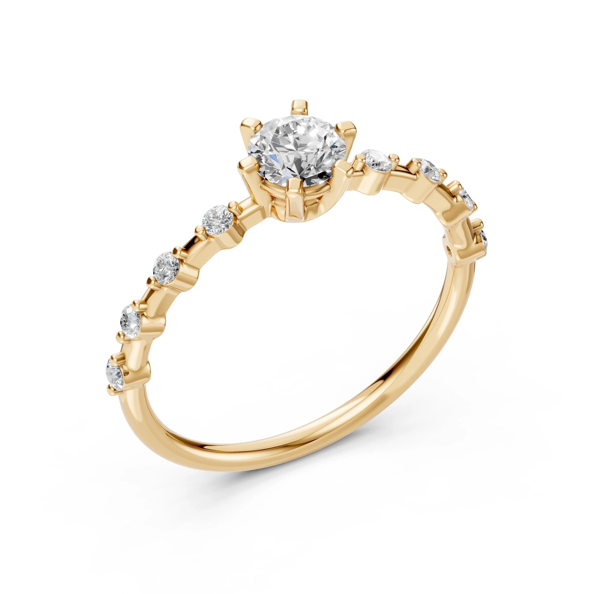Bague Baiser Délicat Solitaire Éternité ronde 0,5 ct · 5,1 mm — vue 4