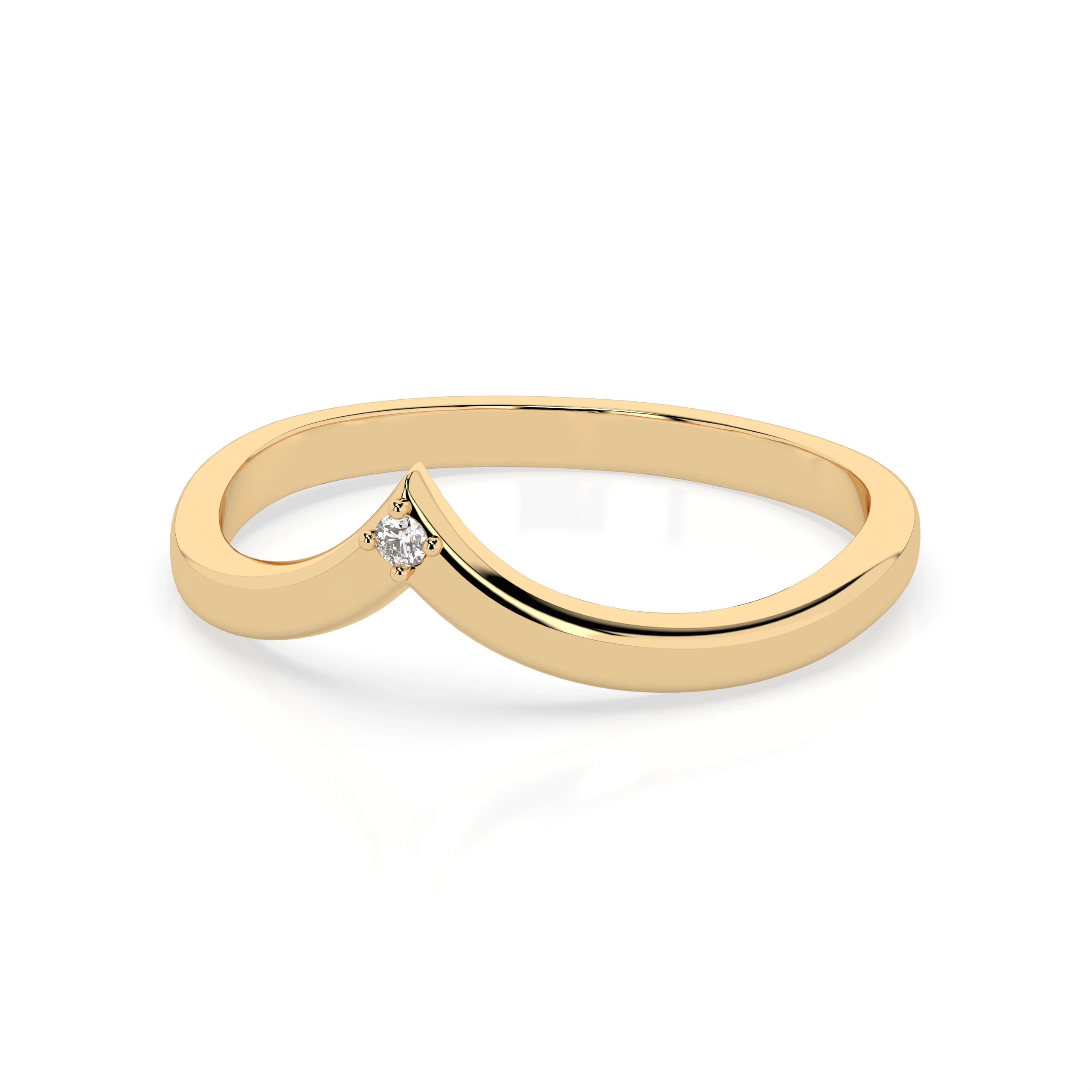 Bague La Majestueuse Minimalisme ronde 0,01 ct — vue 6