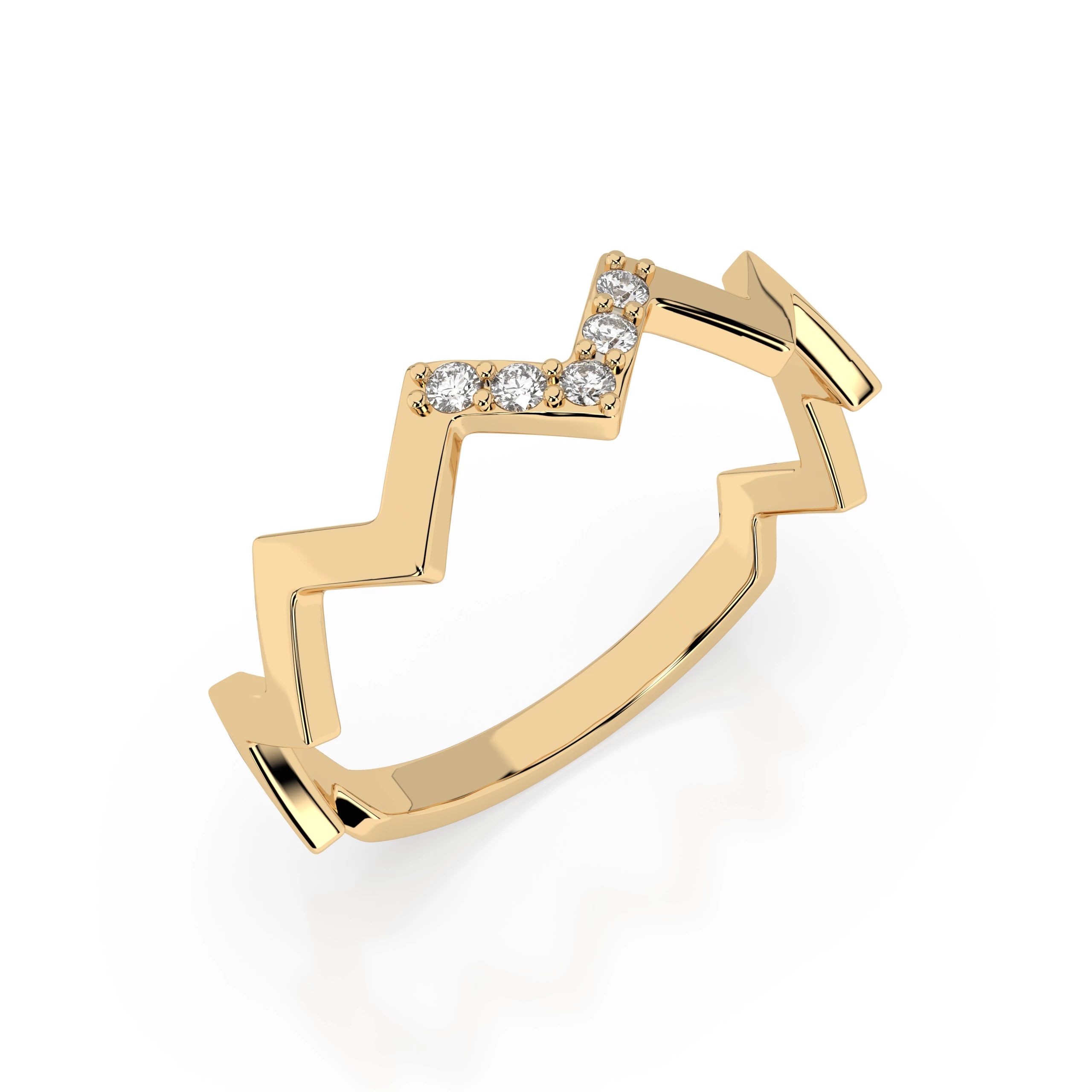 Bague Passion Noire Minimalisme ronde 0,05 ct — vue 4