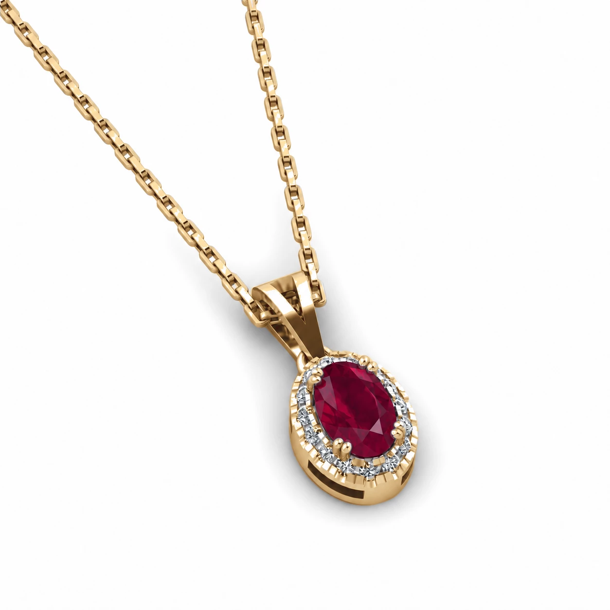 Collier Amour Délicat Pierre Précieuse ovale 0,63 ct — vue 8