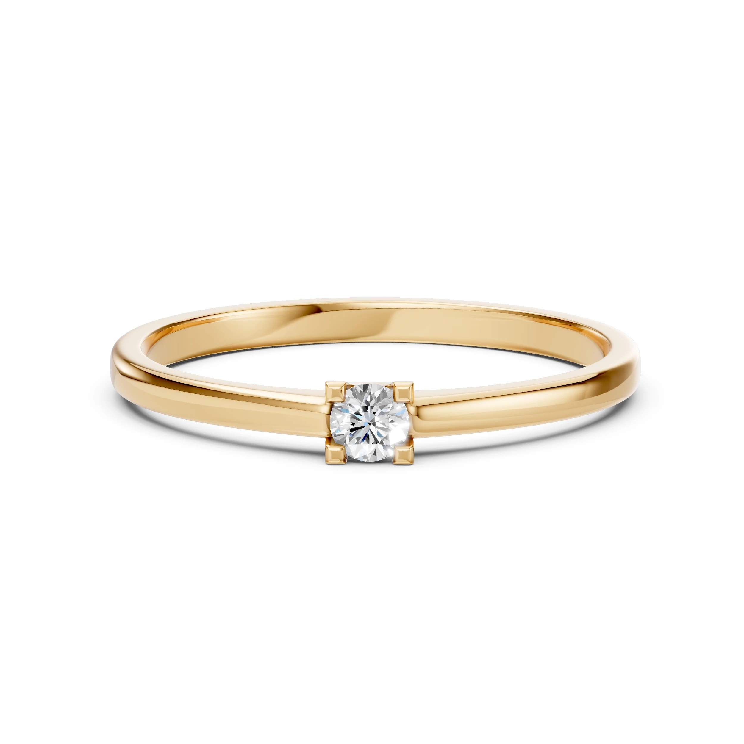 Bague Princesse Éternelle Solitaire ronde 0,1 ct · 3,0 mm — vue 6