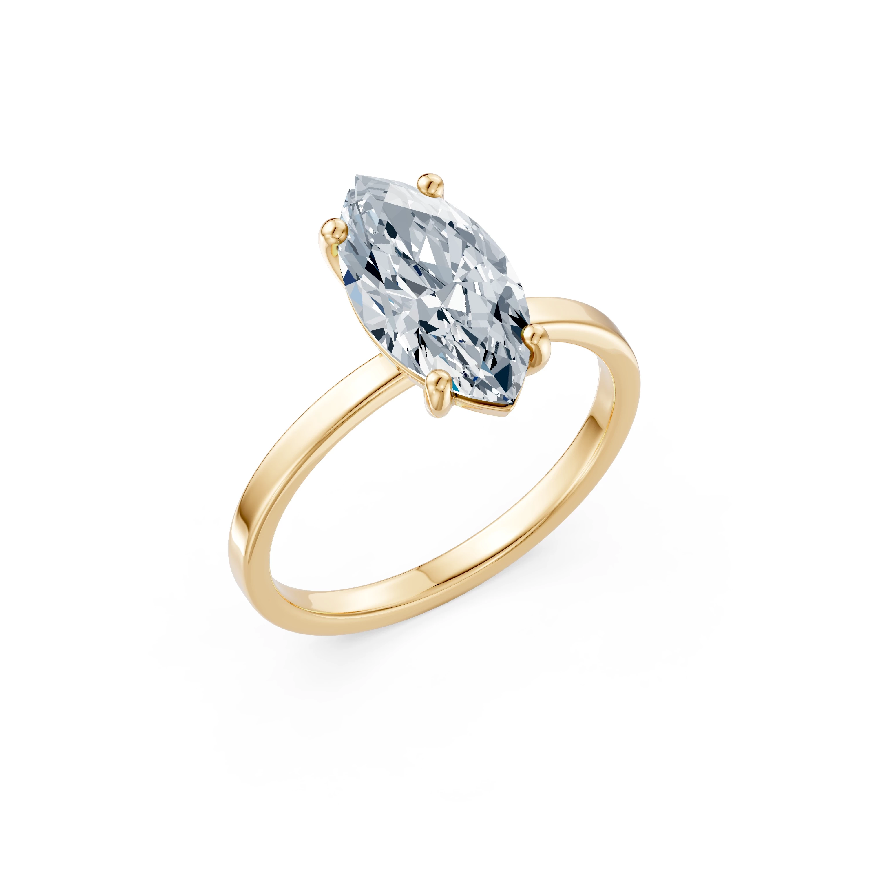 Bague Excellence Unique Solitaire marquise 2 ct · 2,0 mm — vue 4