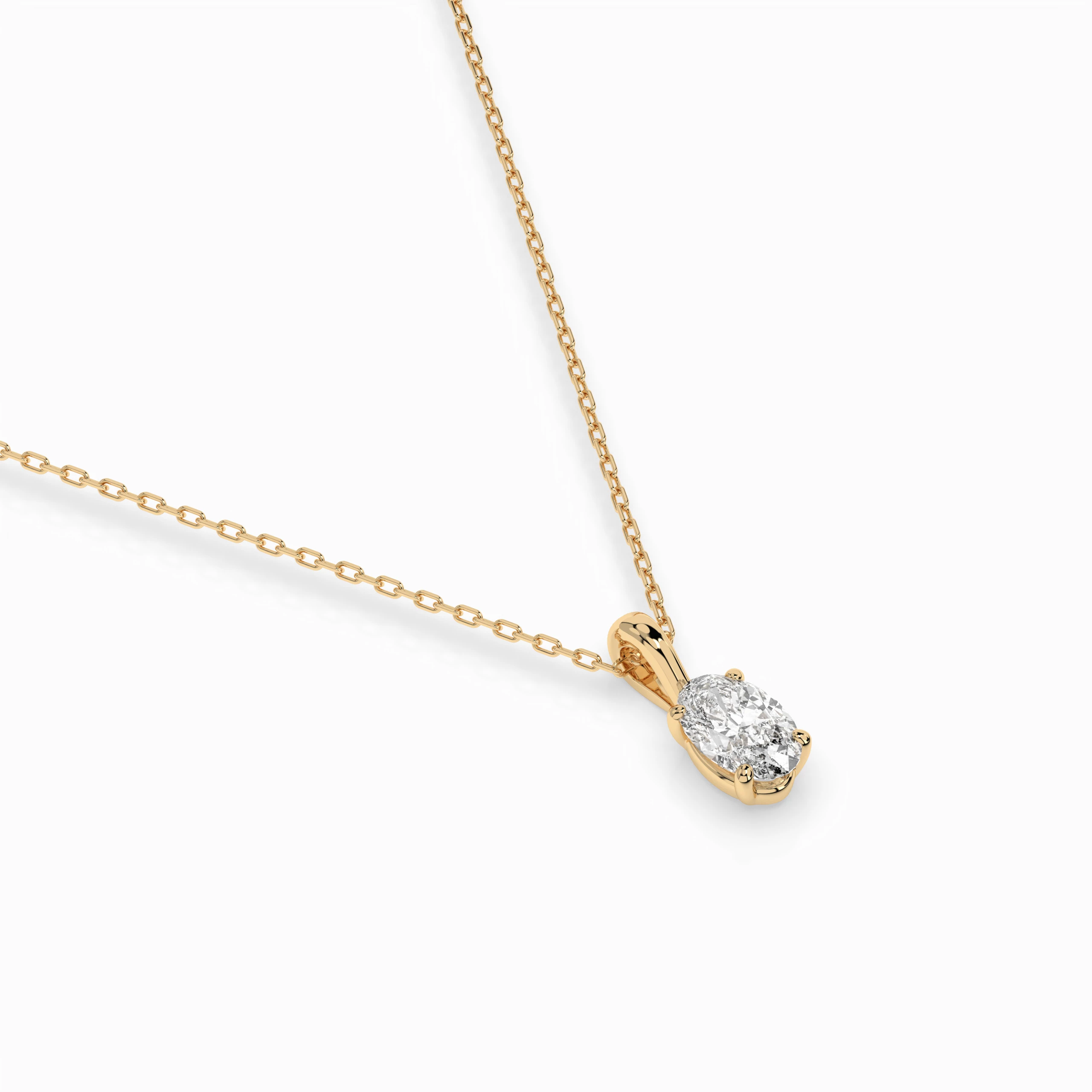 Collier Reflet Étoilé Solitaire ovale 0,3 ct — vue 6