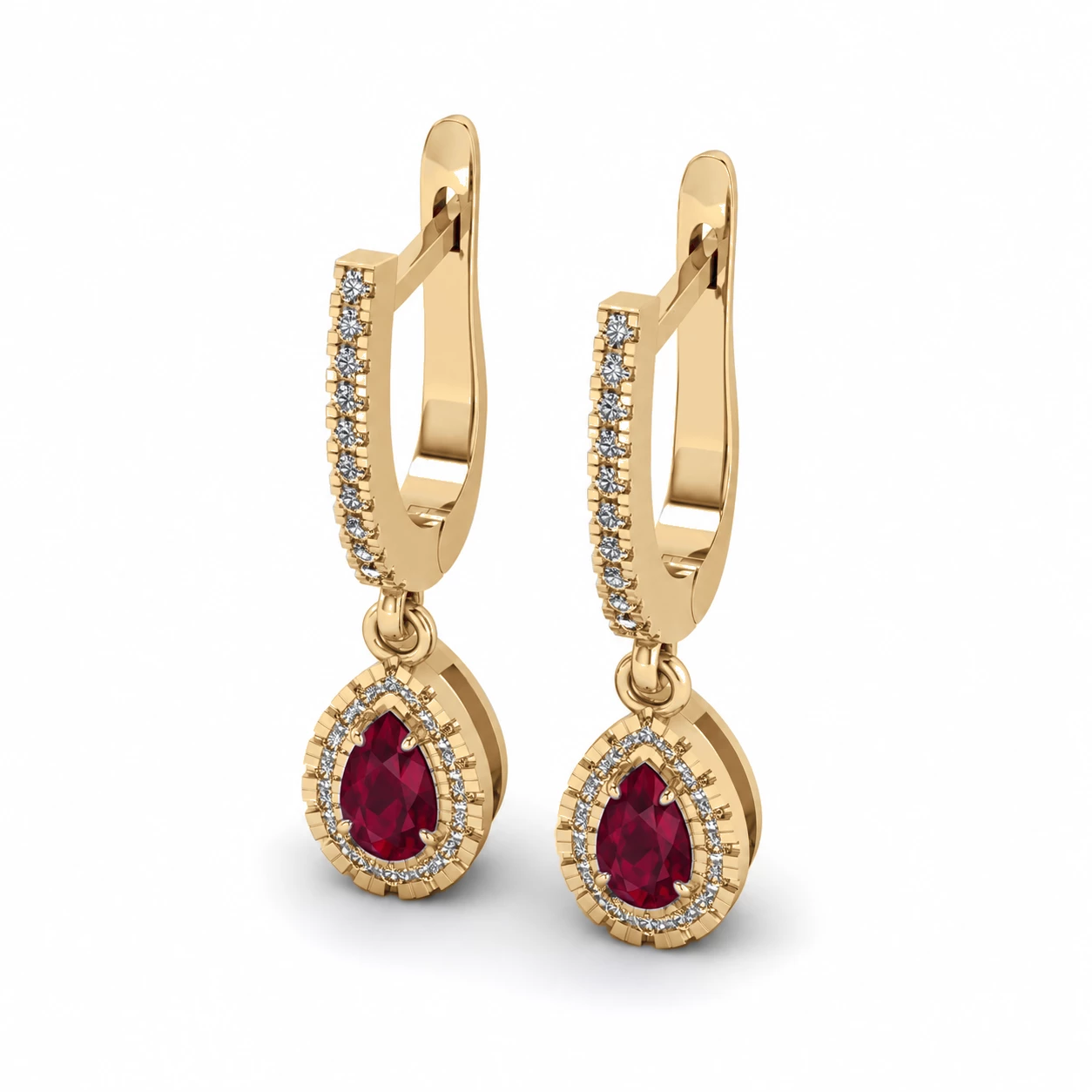 Boucles d'oreilles Désir Sincère Pierre Précieuse poire 0,44 ct — vue 9