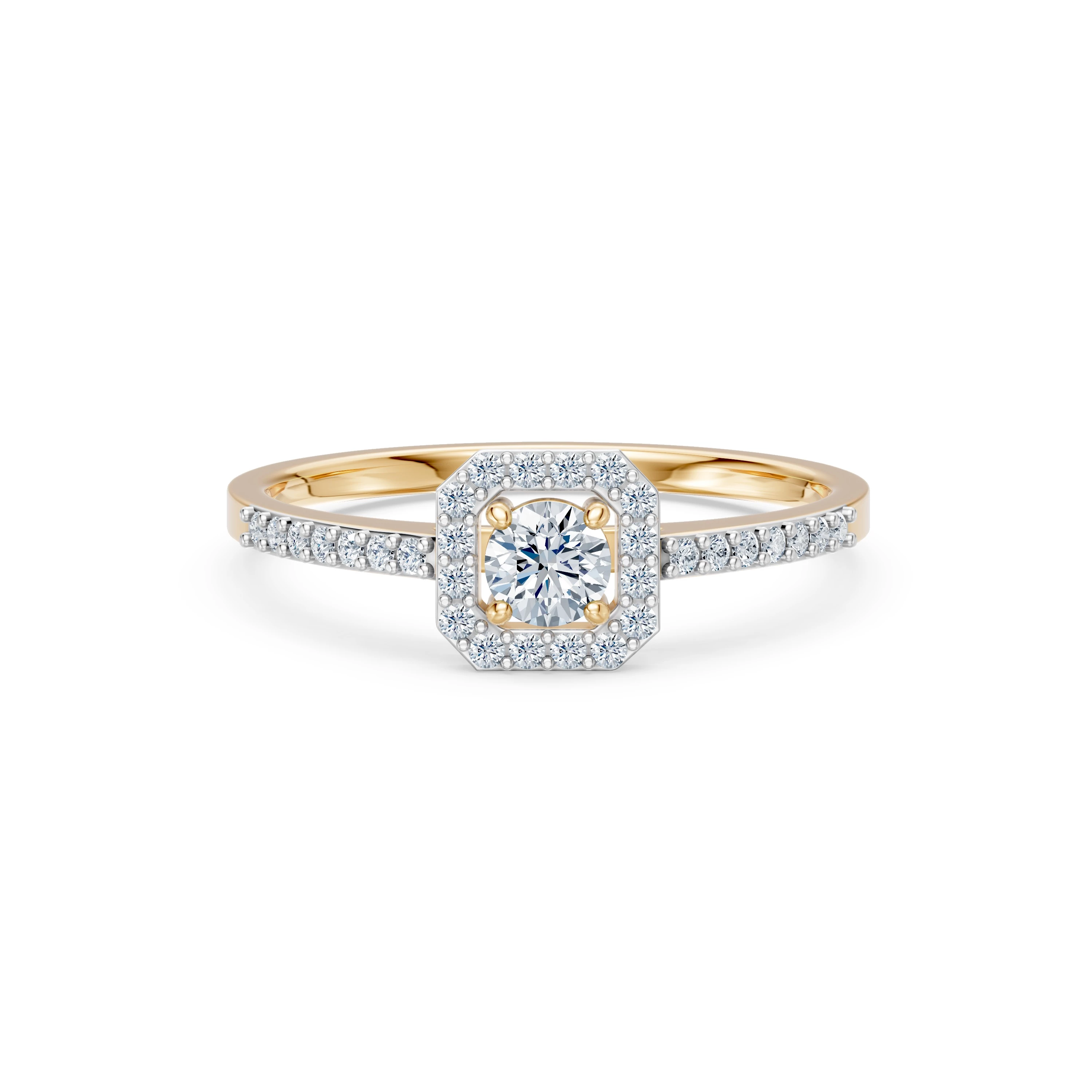 Bague Romance Éblouissante Solitaire Éternité 0,2 ct · 3,7 mm — vue 6
