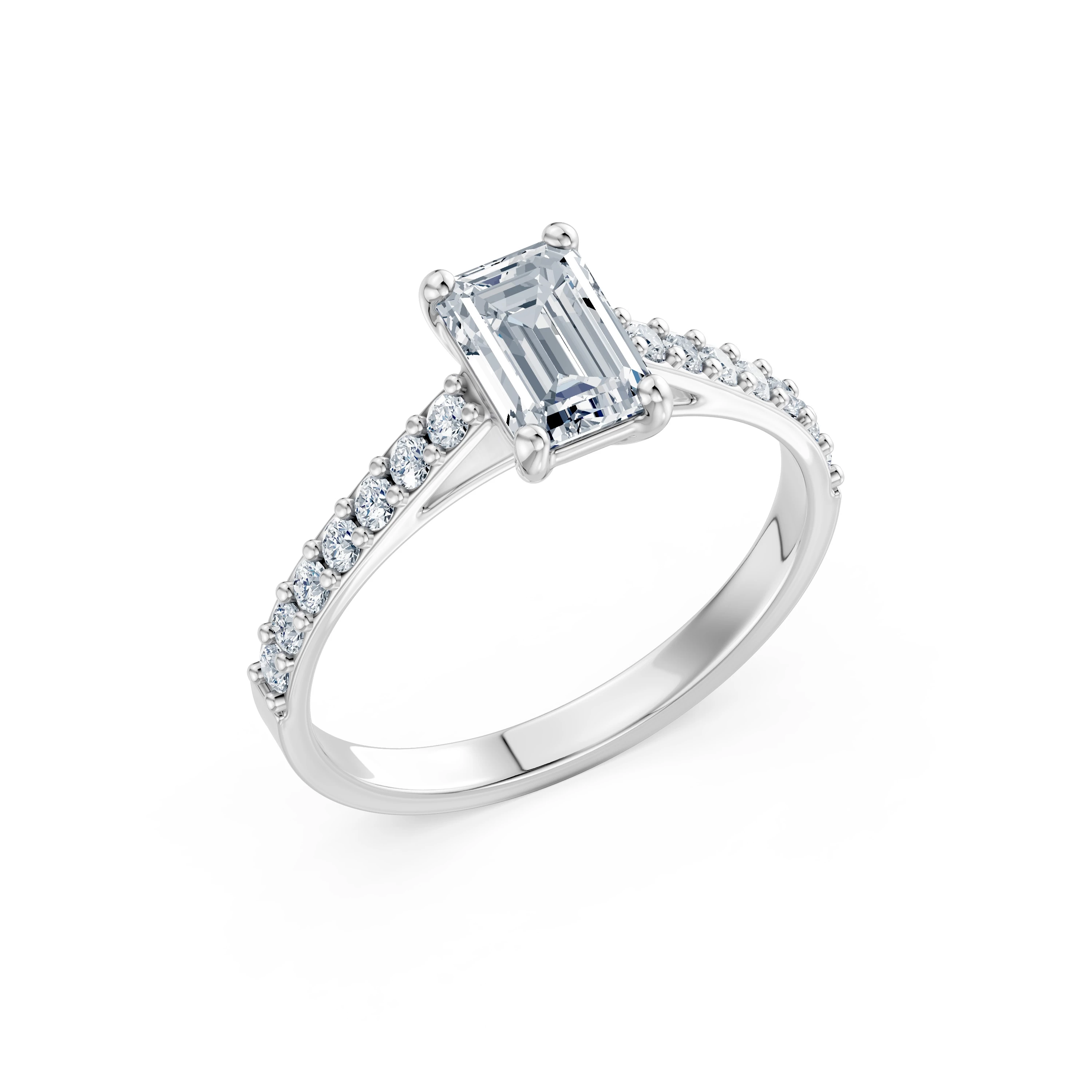Bague Douceur Précieuse Solitaire Éternité émeraude 1 ct — vue 1