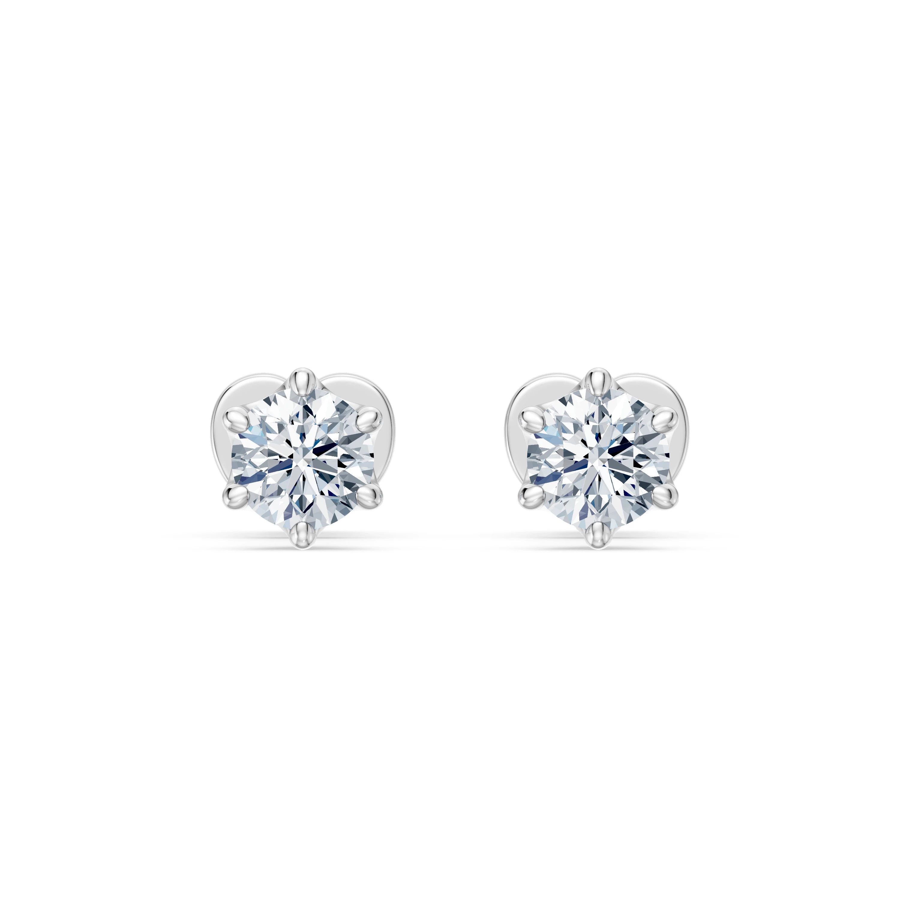 Boucles d'oreilles Éclipse Impériale Solitaire avec fermoir papillon 0,25 ct · 4,0 mm — vue 1