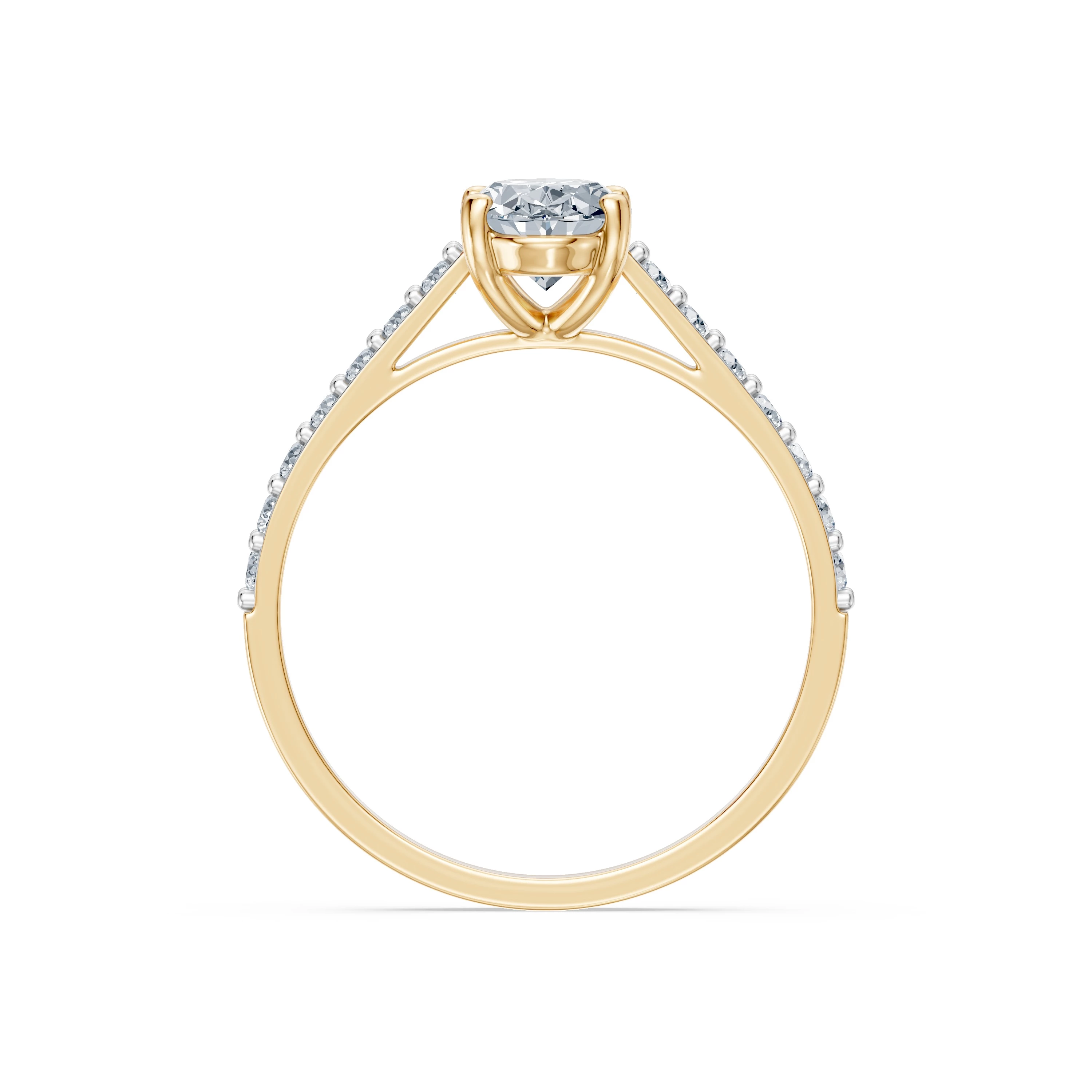 Bague Tendresse Lumineuse Solitaire Éternité ovale 1 ct — vue 5