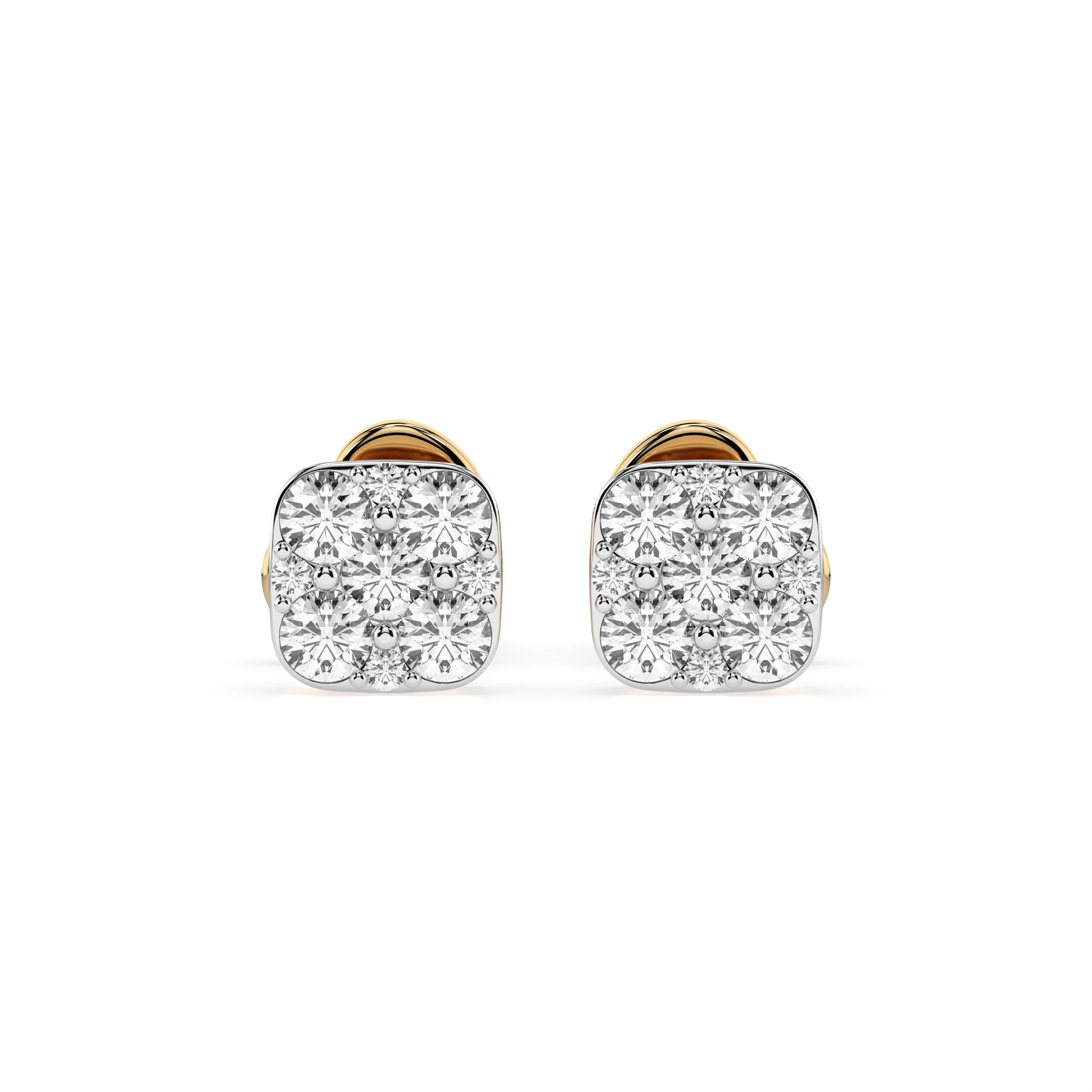 Boucles d'oreilles Reflet Impérial Illusion ronde 0,06 ct — vue 4