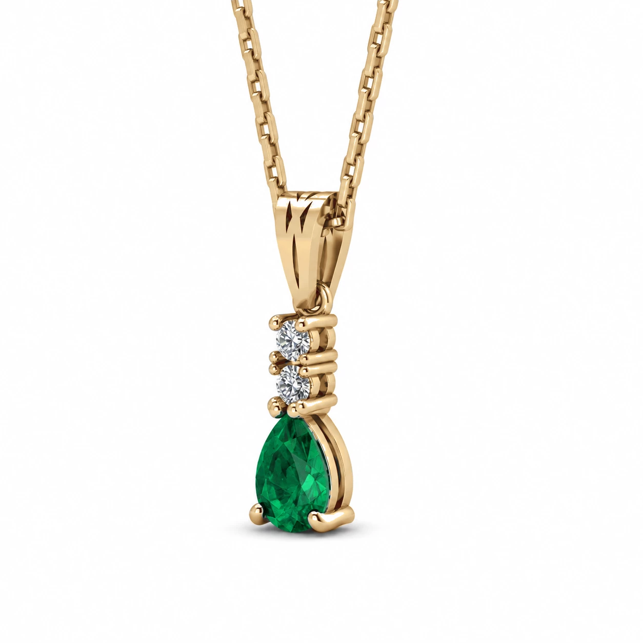 Collier Écrin Sublime Pierre Précieuse poire 0,33 ct — vue 9