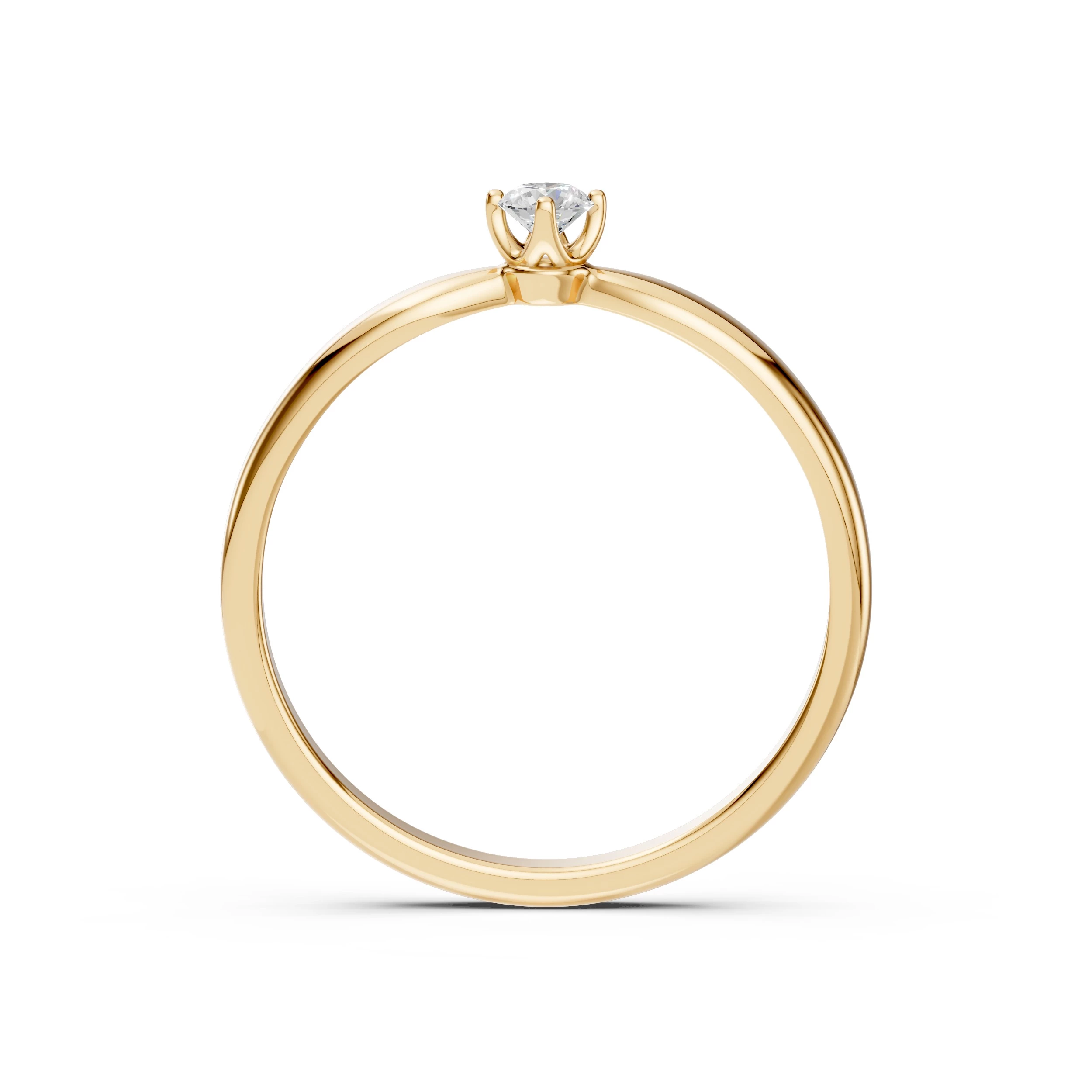 Bague Princesse Éblouissante Solitaire ronde 0,1 ct · 3,0 mm — vue 5