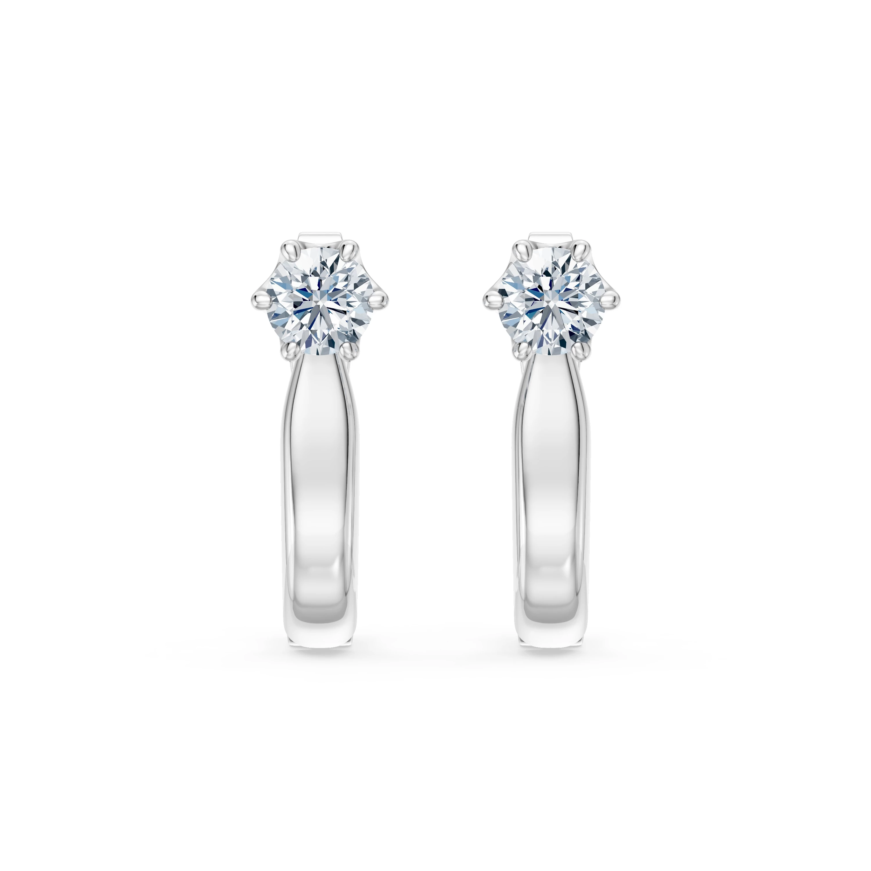 Boucles d'oreilles Reflet Divin Solitaire avec fermoir anglais 0,25 ct · 4,0 mm — vue 1