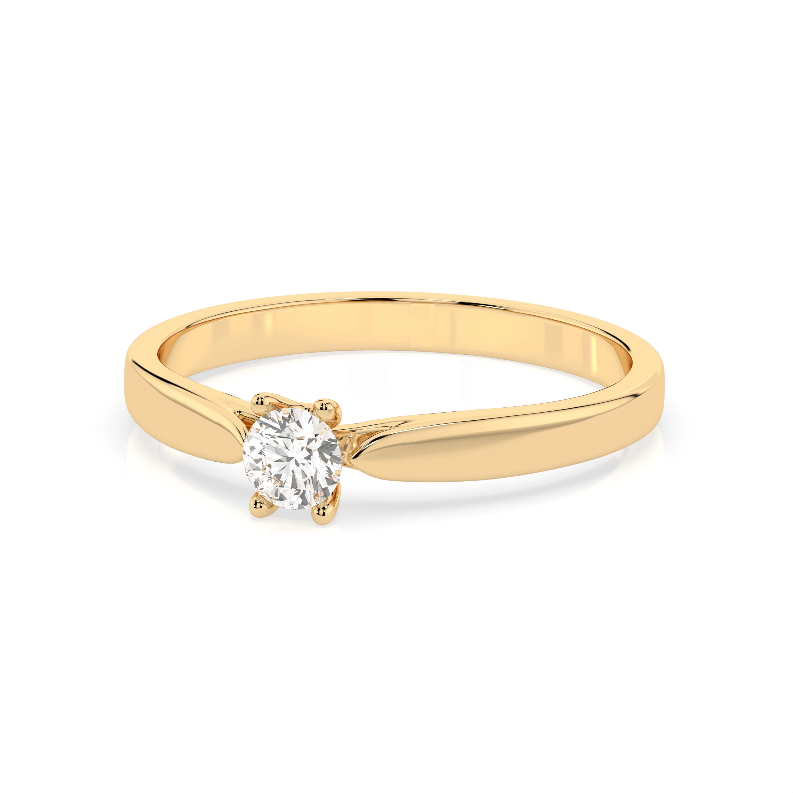 Bague Sceptre Souverain Solitaire ronde 0,15 ct · 3,4 mm — vue 6