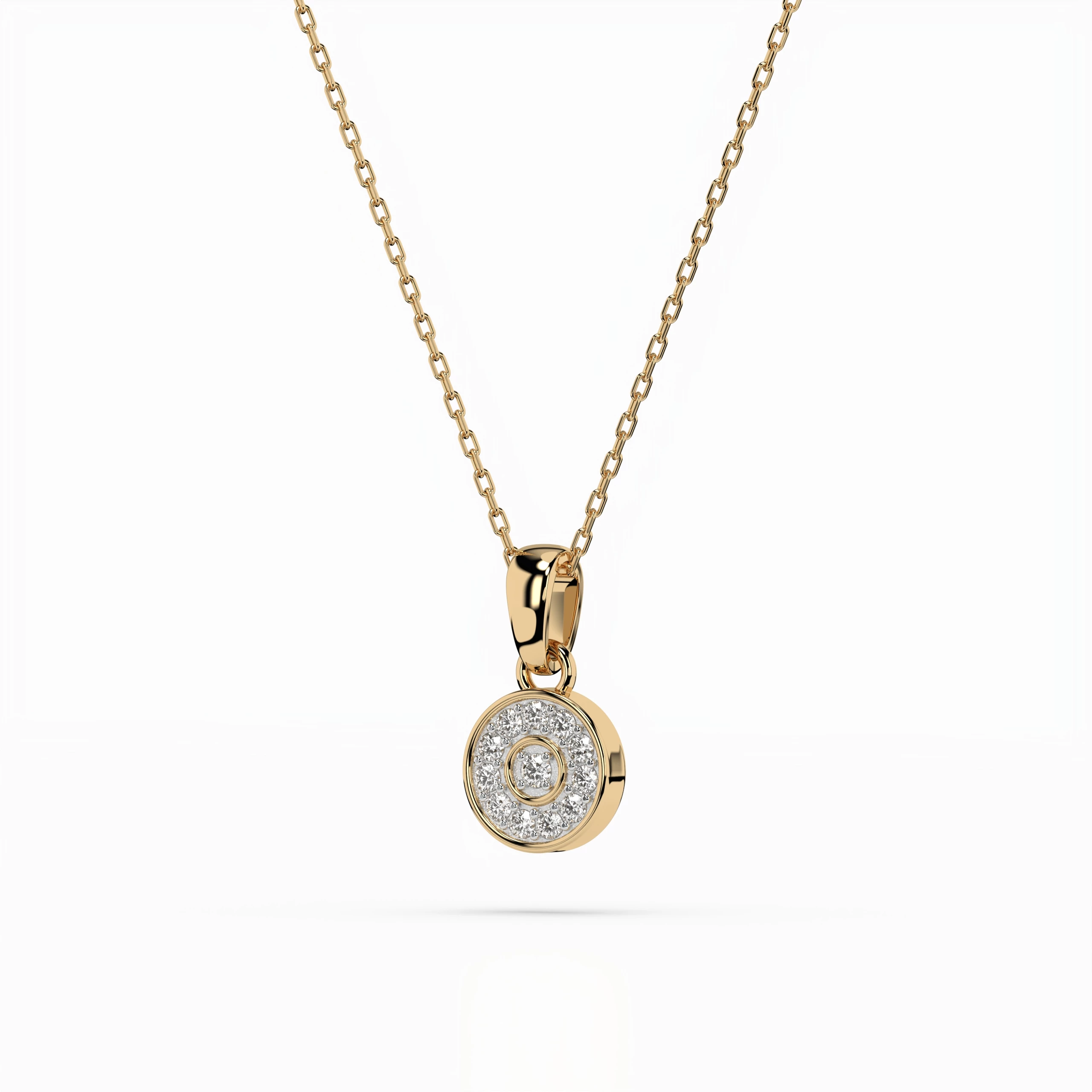 Collier Orbite Cristalline Illusion ronde 0,01 ct — vue 5