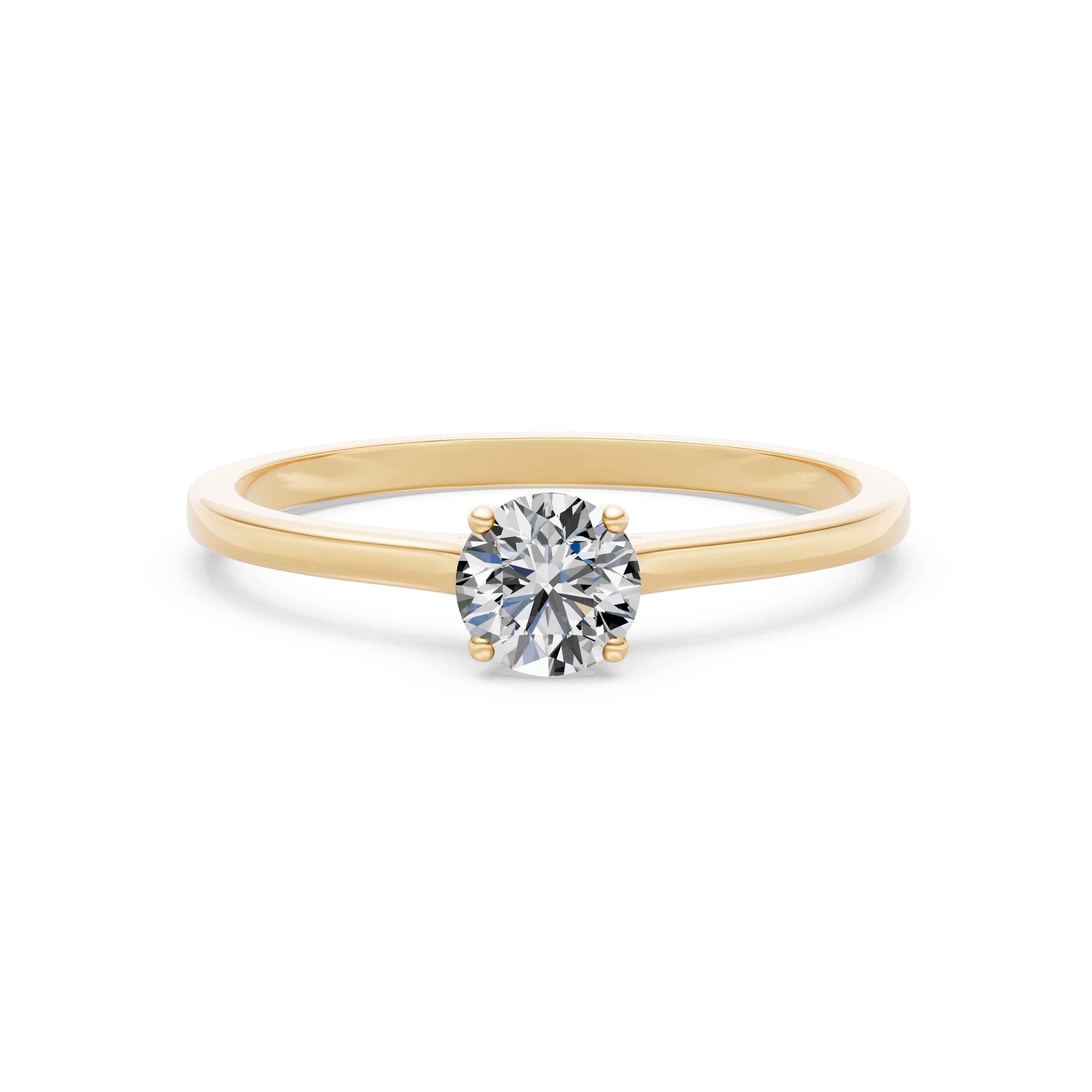Bague Couronne Radieuse Solitaire ronde 0,5 ct · 5,1 mm — vue 6