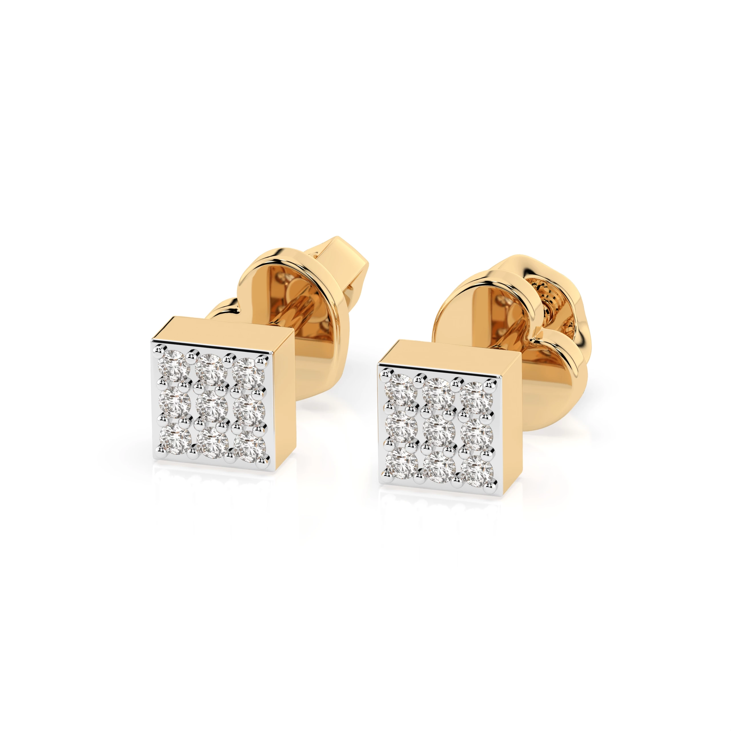 Boucles d'oreilles Astre Mystérieux Illusion ronde 0,11 ct — vue 6