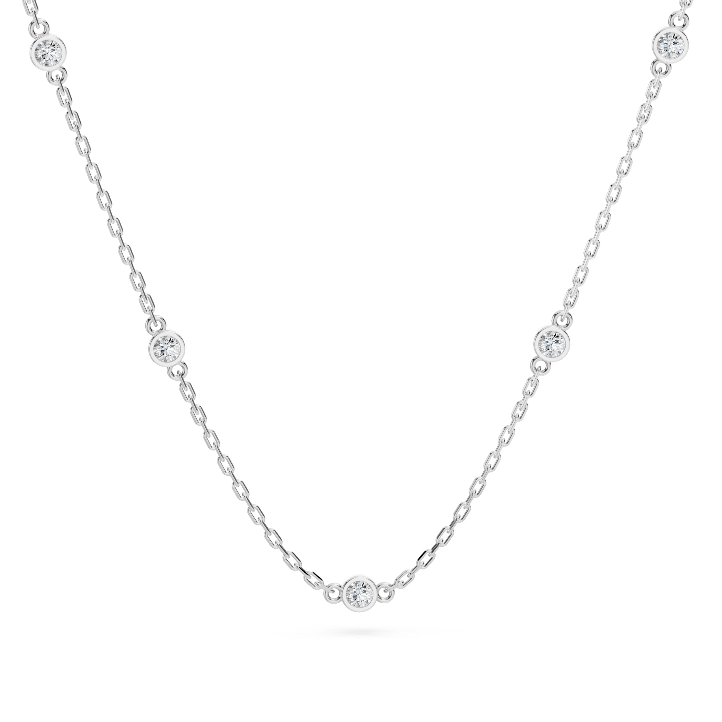 Collier Émerveillement Précieux Minimalisme ronde 0,14 ct — vue 1