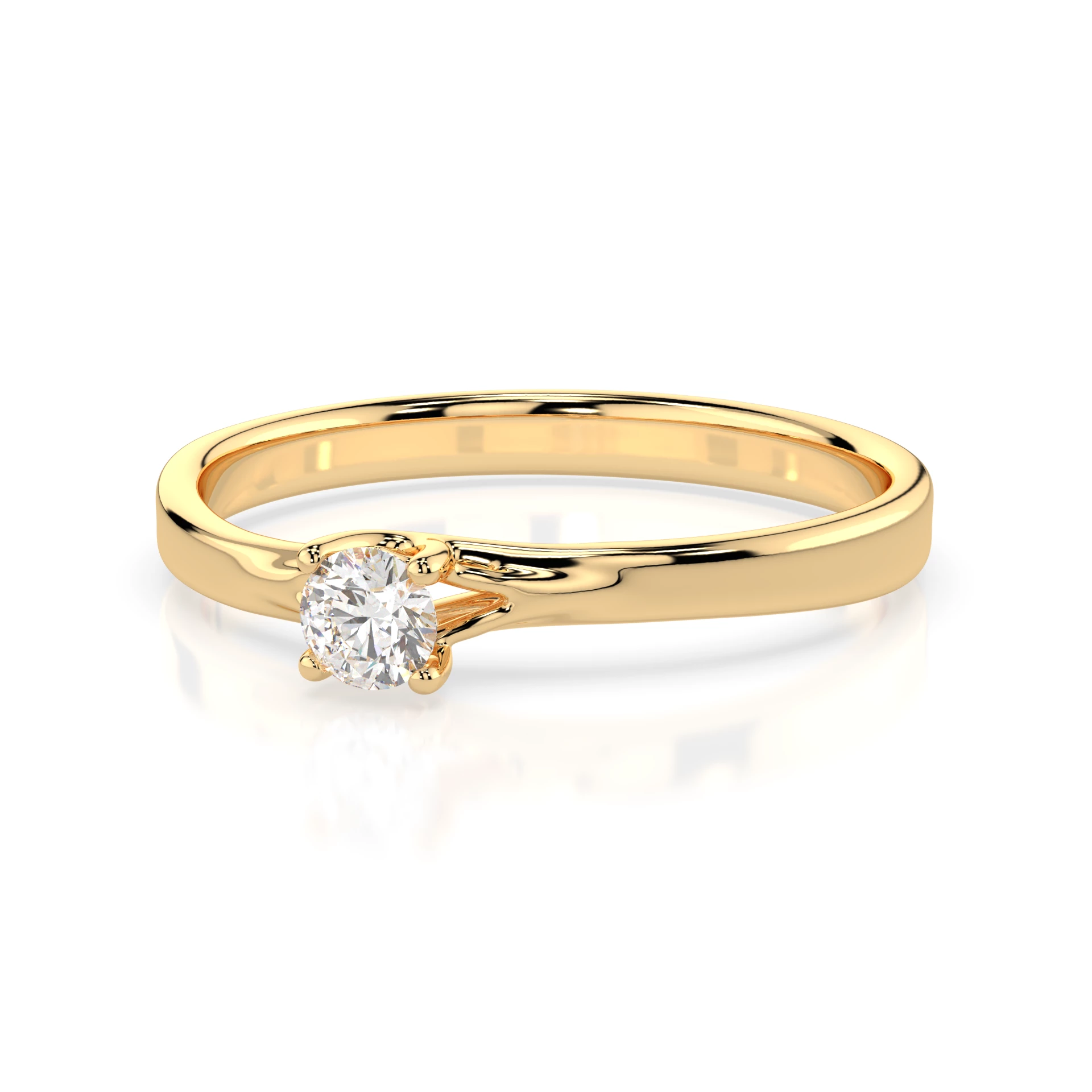 Bague Sceptre Majestueux Solitaire ronde 0,1 ct · 3,0 mm — vue 6
