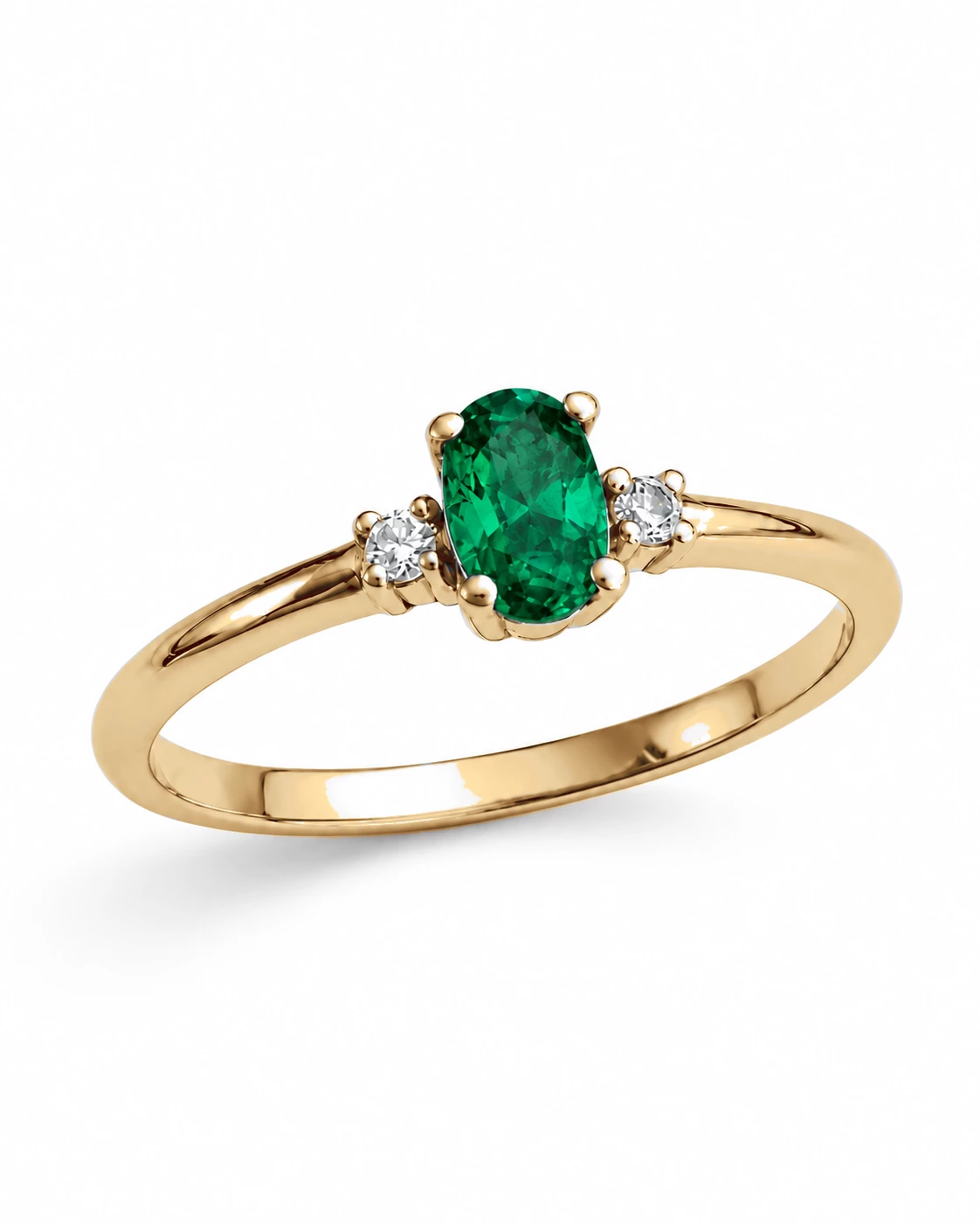 Bague Diadème Doré Pierre Précieuse 0,19 ct — vue 7