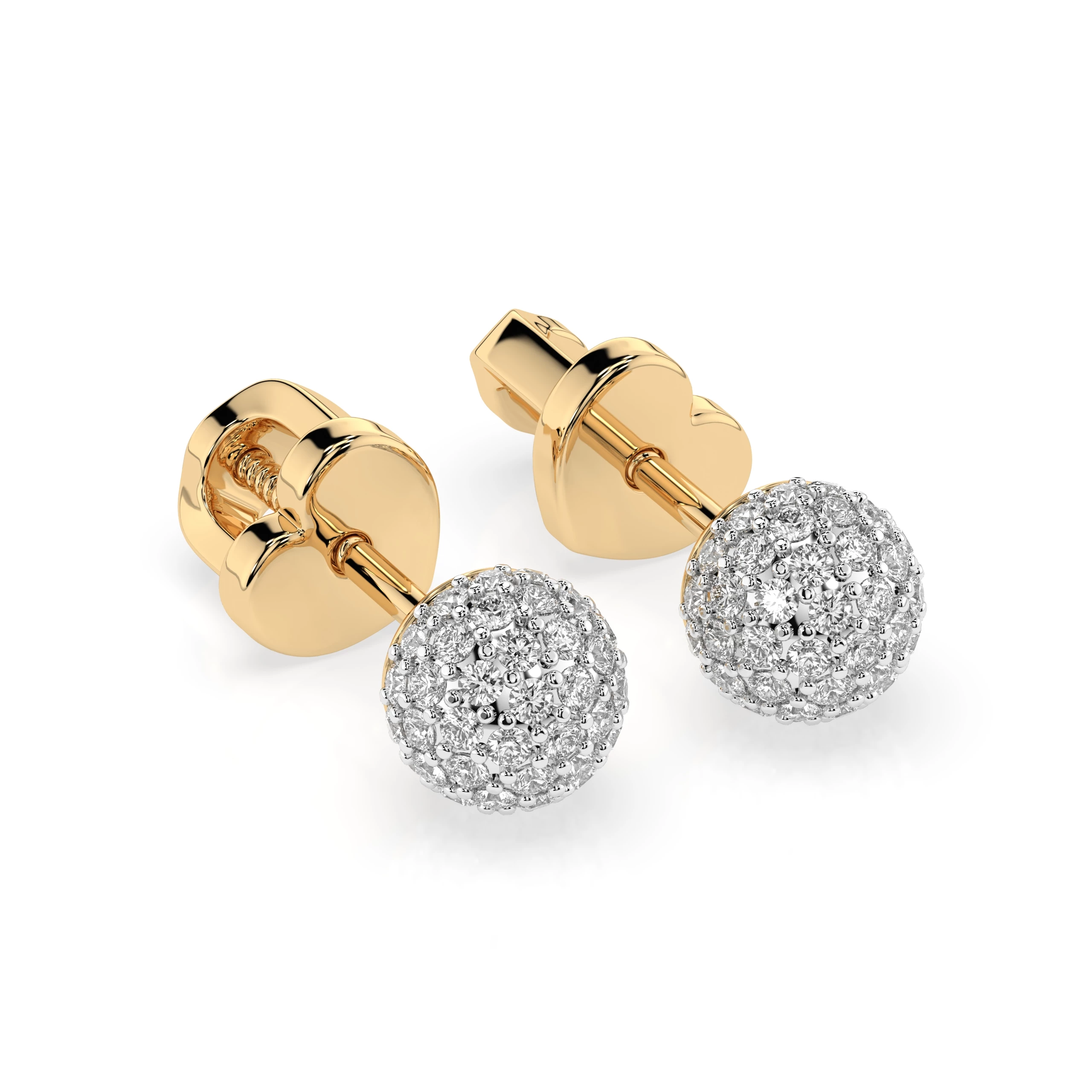 Boucles d'oreilles Éclat Radieux Illusion ronde 0,46 ct — vue 5