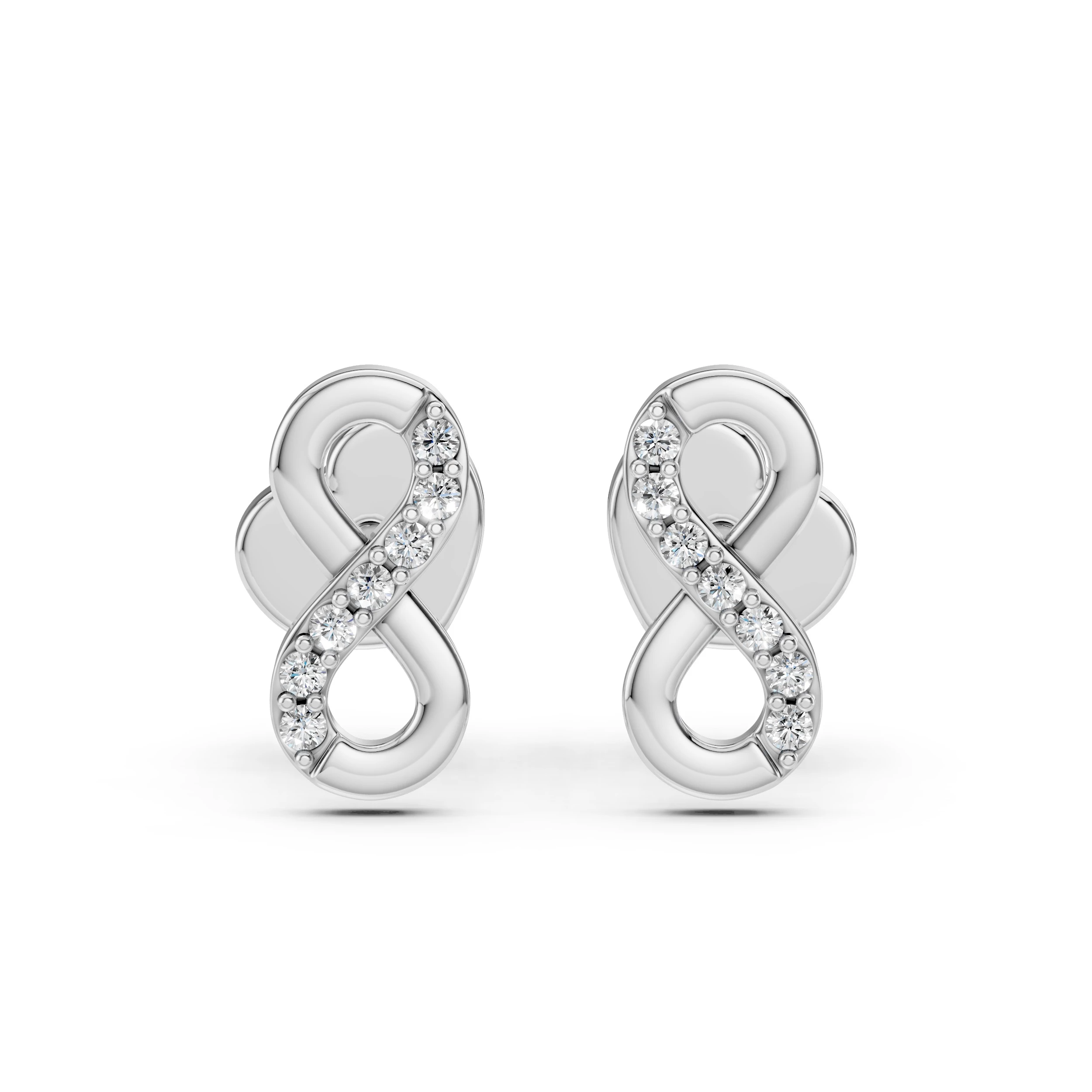 Boucles d'oreilles Émerveillement Rare Minimalisme ronde 0,09 ct — vue 1