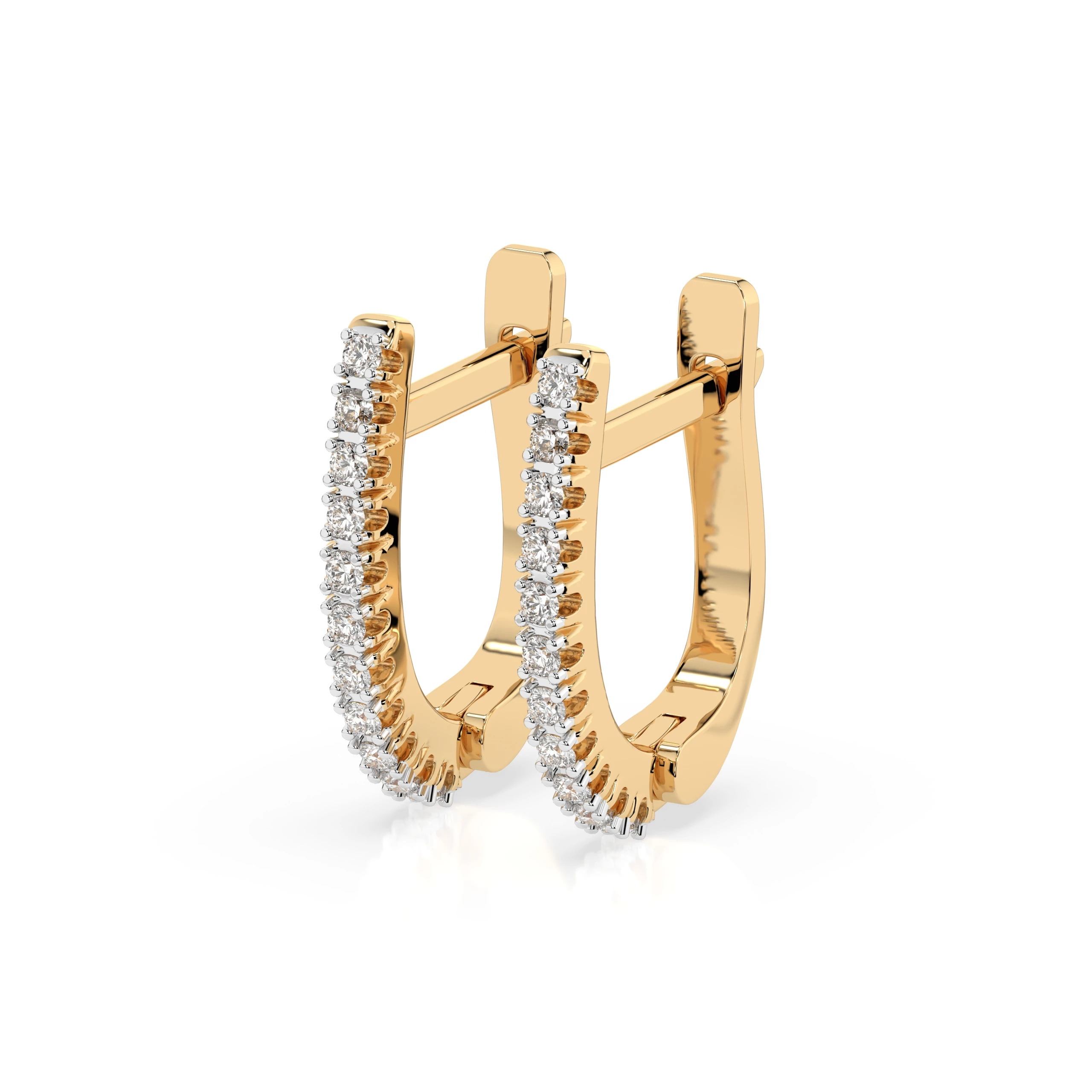 Boucles d'oreilles Promesse Précieuse Éternité ronde 0,18 ct — vue 6