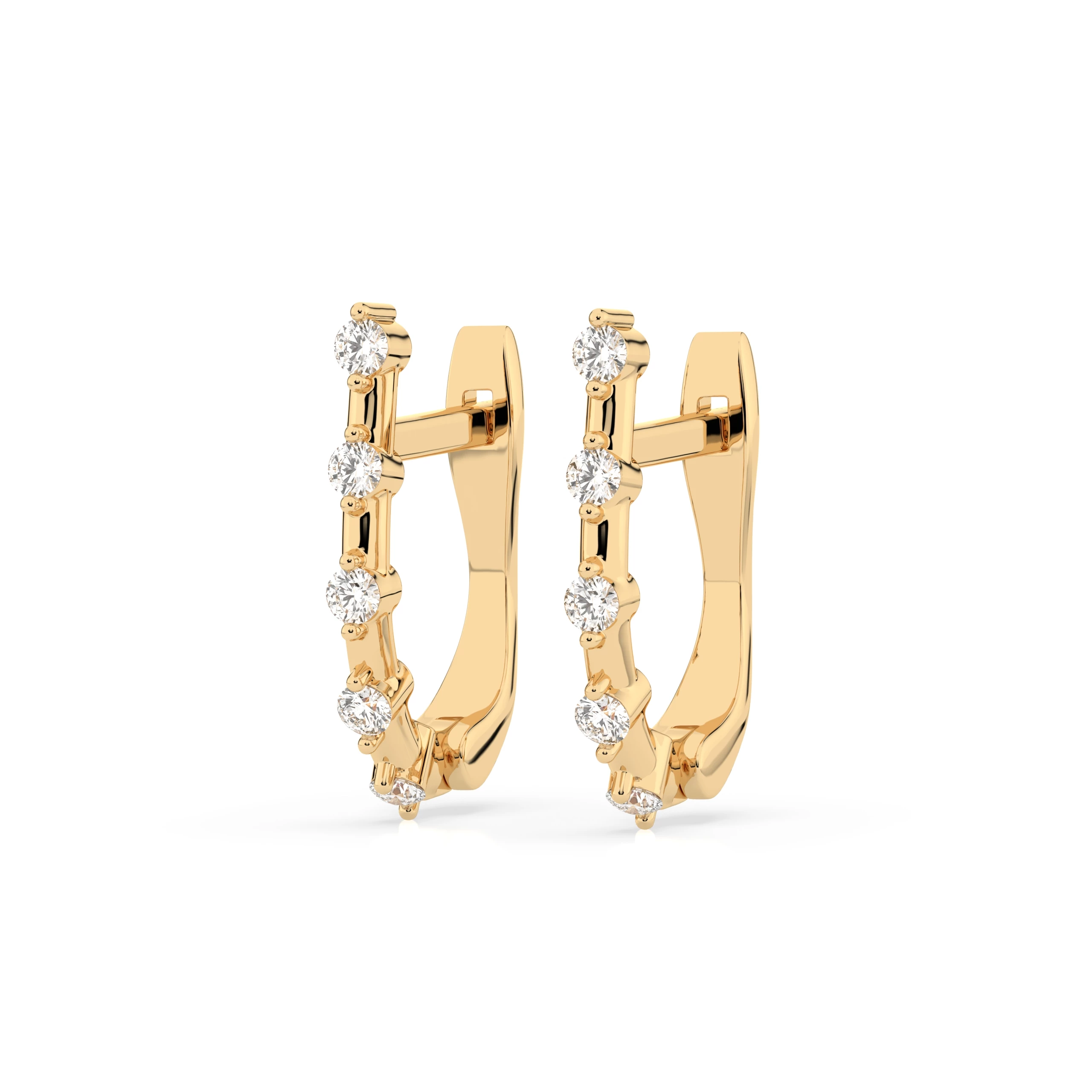 Boucles d'oreilles Bonheur Précieux Éternité ronde 0,2 ct — vue 6