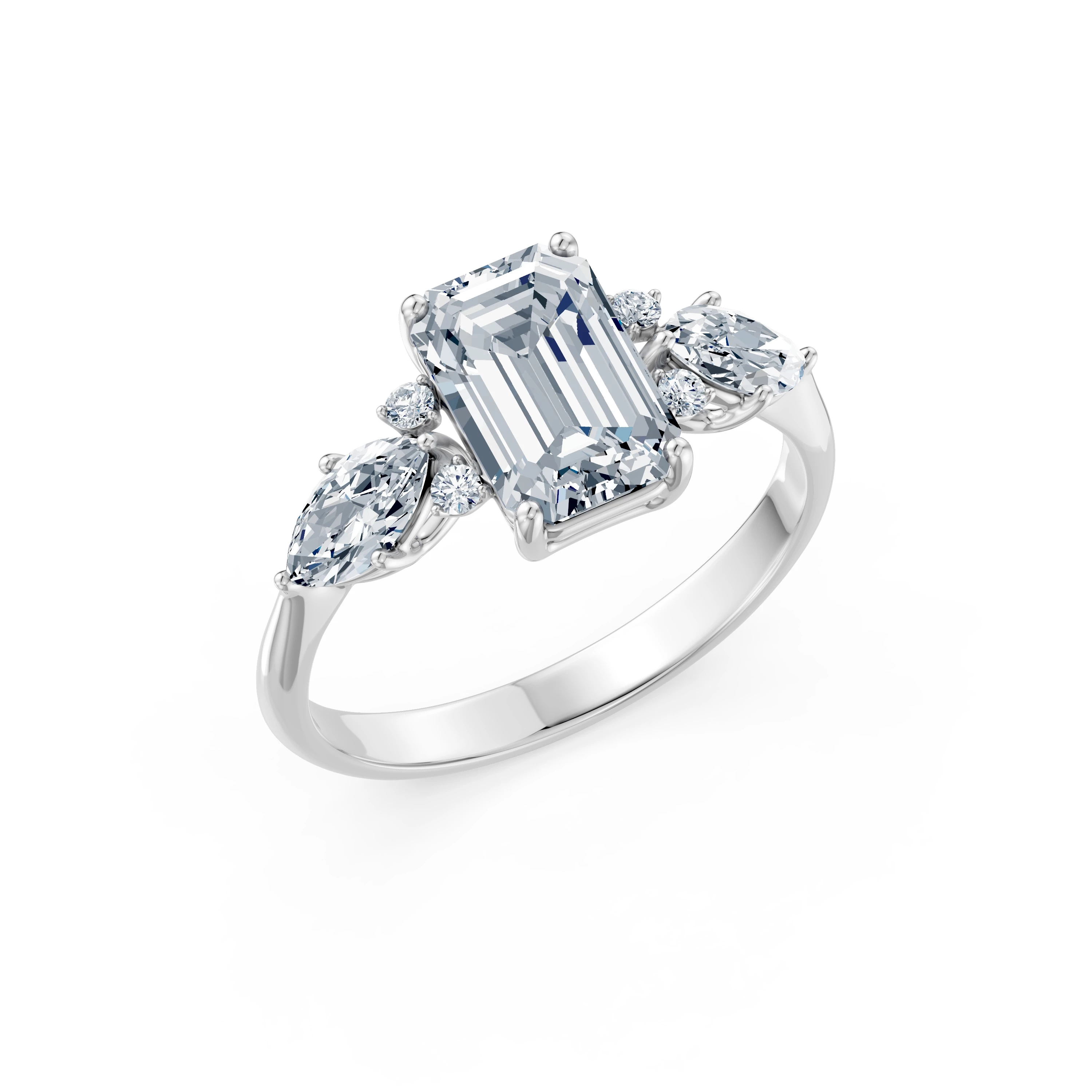 Bague Murmure Lumineux Solitaire Éternité émeraude 2 ct · 2,0 mm — vue 1