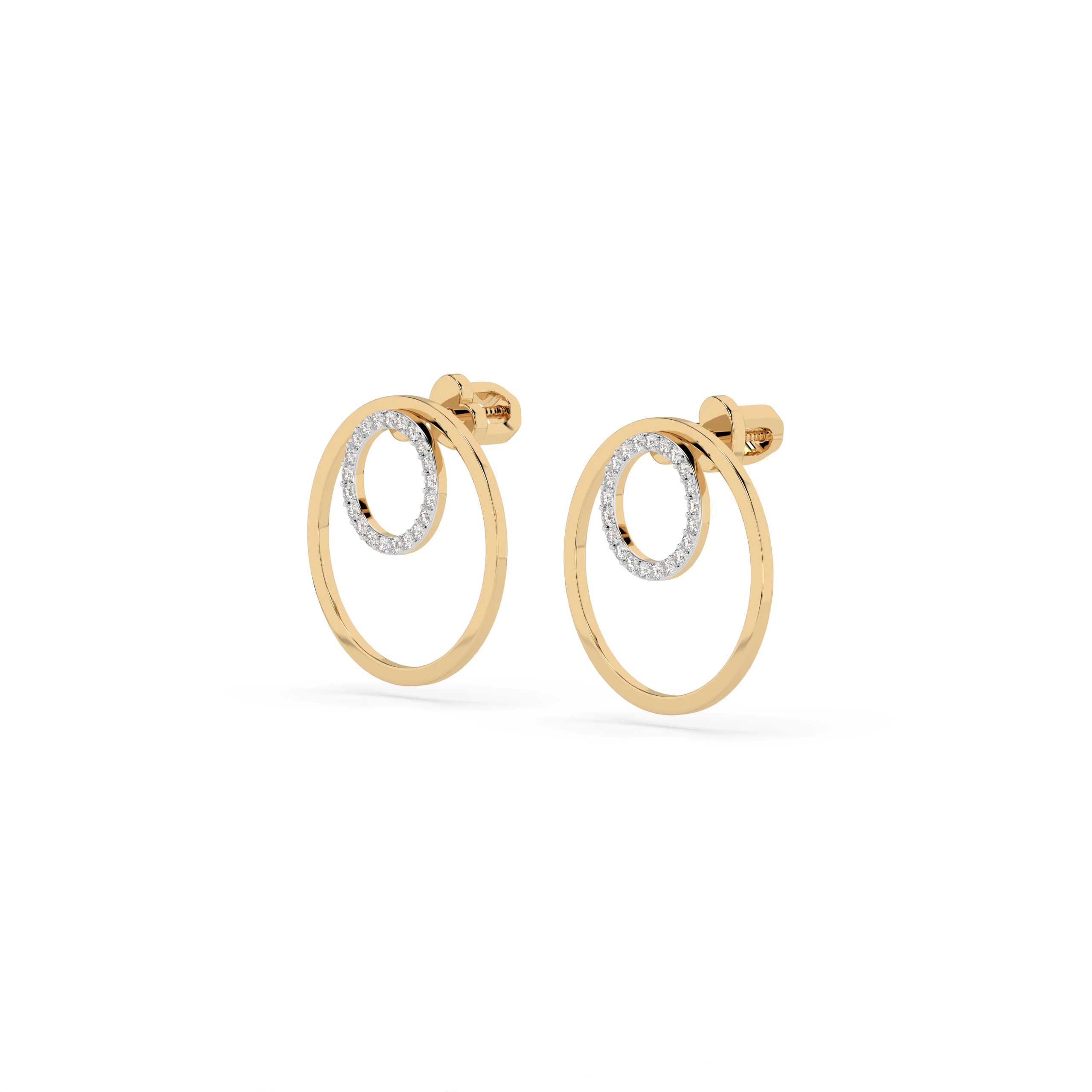 Boucles d'oreilles Secret Rare Minimalisme ronde 0,25 ct — vue 5