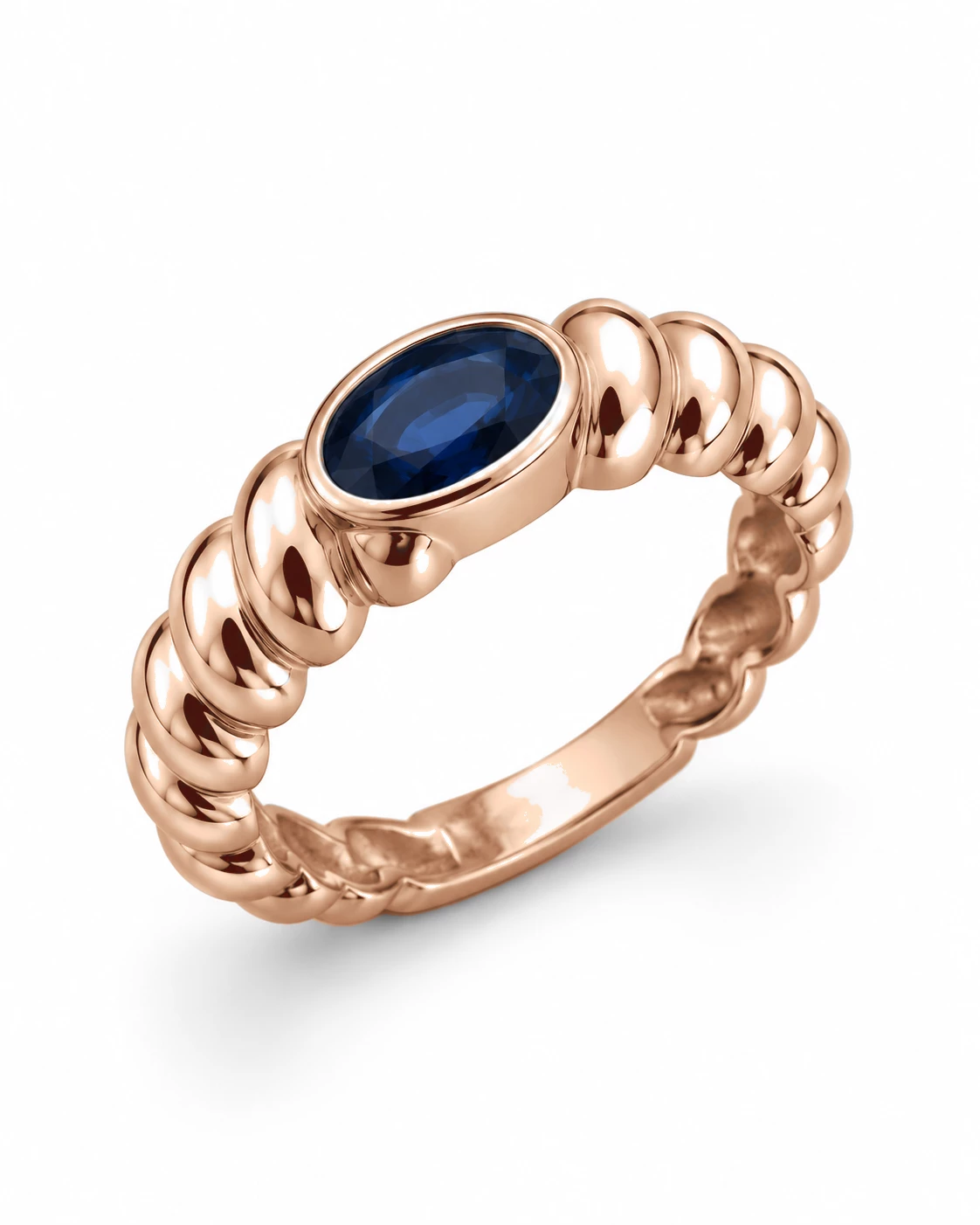 Bague Firmament Lumineux Pierre Précieuse ovale 0,56 ct — vue 1