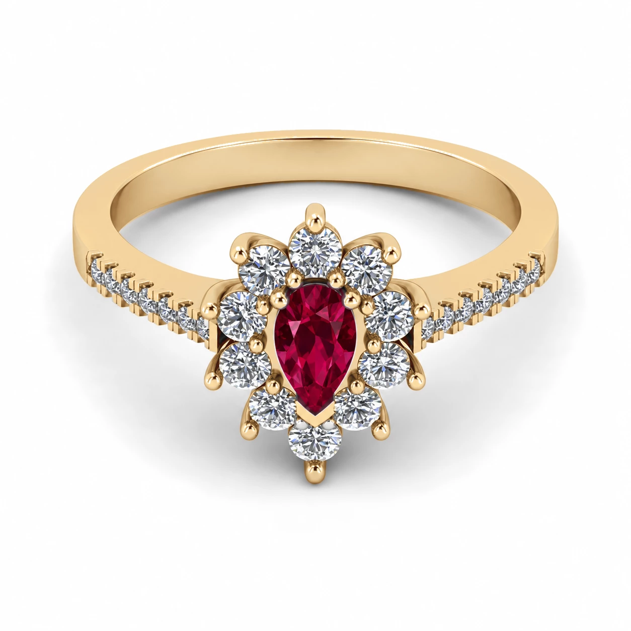 Bague Rêverie Divine Pierre Précieuse poire 0,22 ct — vue 9