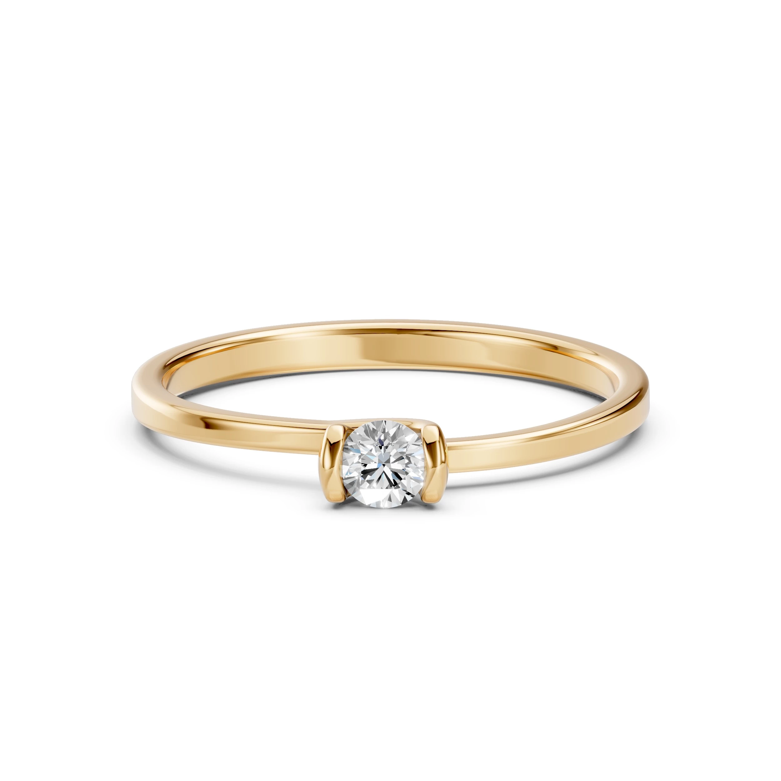 Bague Gloire Royale Solitaire ronde 0,15 ct · 3,4 mm — vue 6