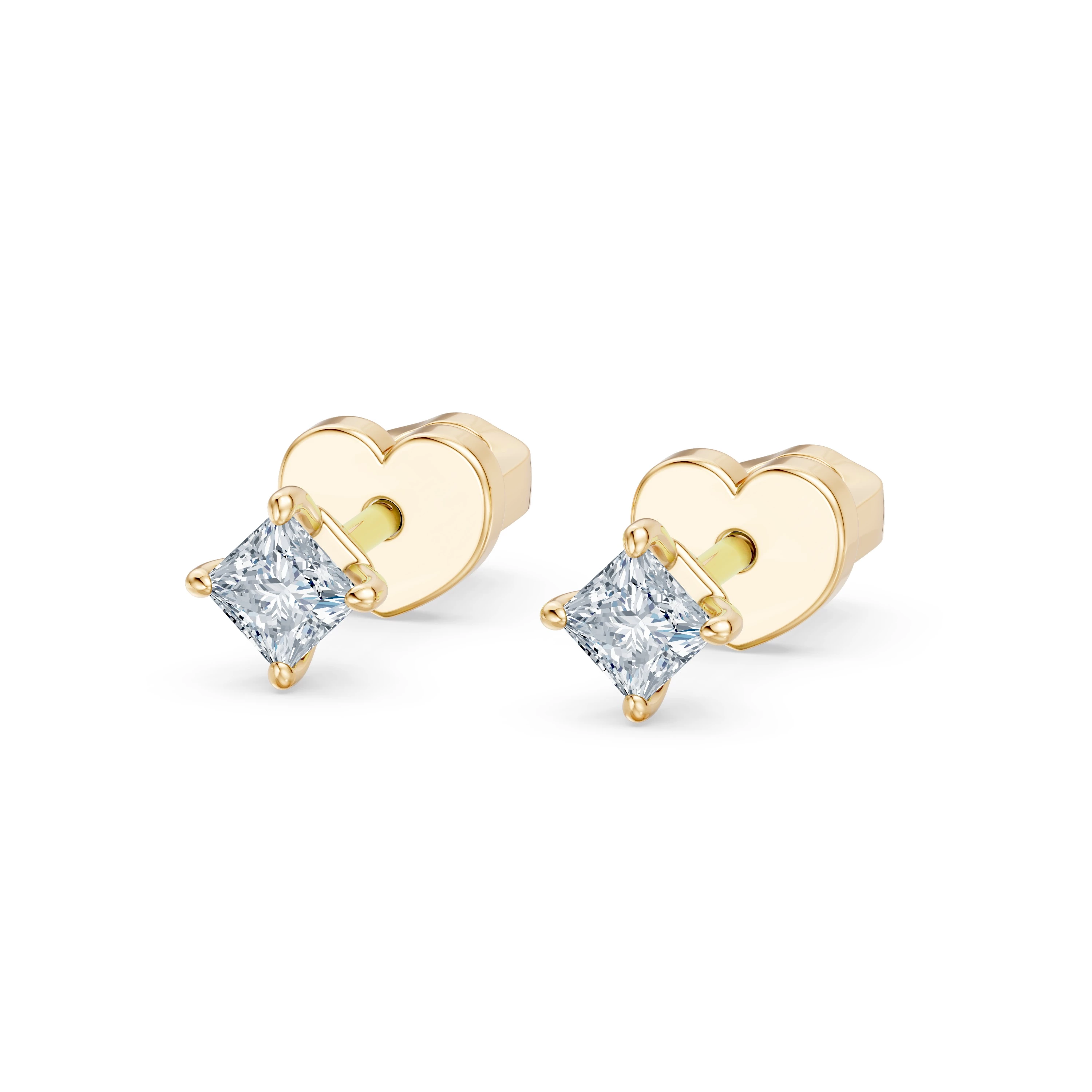 Boucles d'oreilles Éclipse Éternelle Solitaire avec fermoir papillon 0,17 ct · 3,0 mm — vue 5