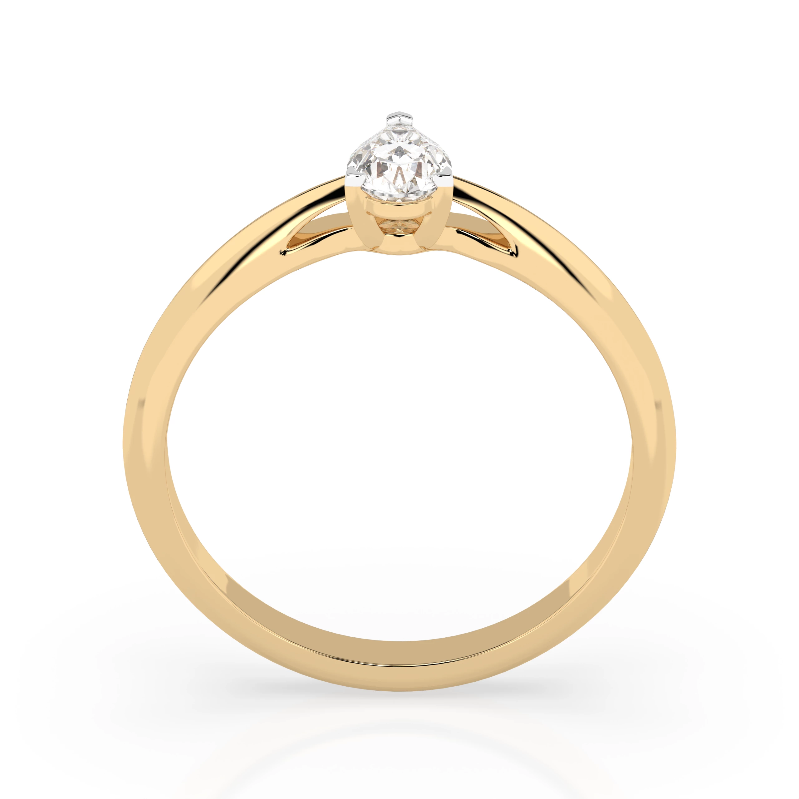 Bague Dynastie Radieuse Solitaire poire 0,3 ct — vue 5