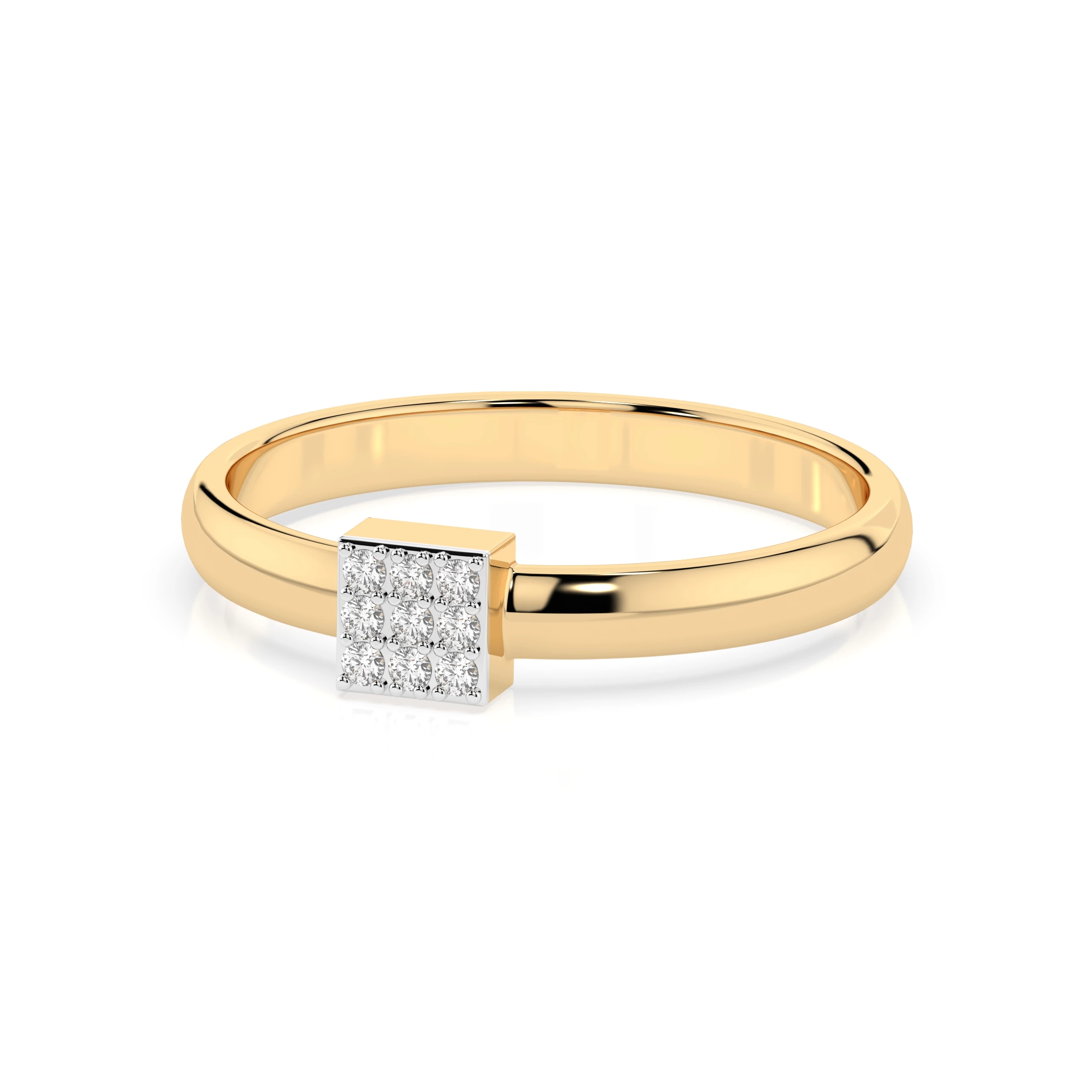 Bague Aurore Dorée Illusion ronde 0,05 ct — vue 6