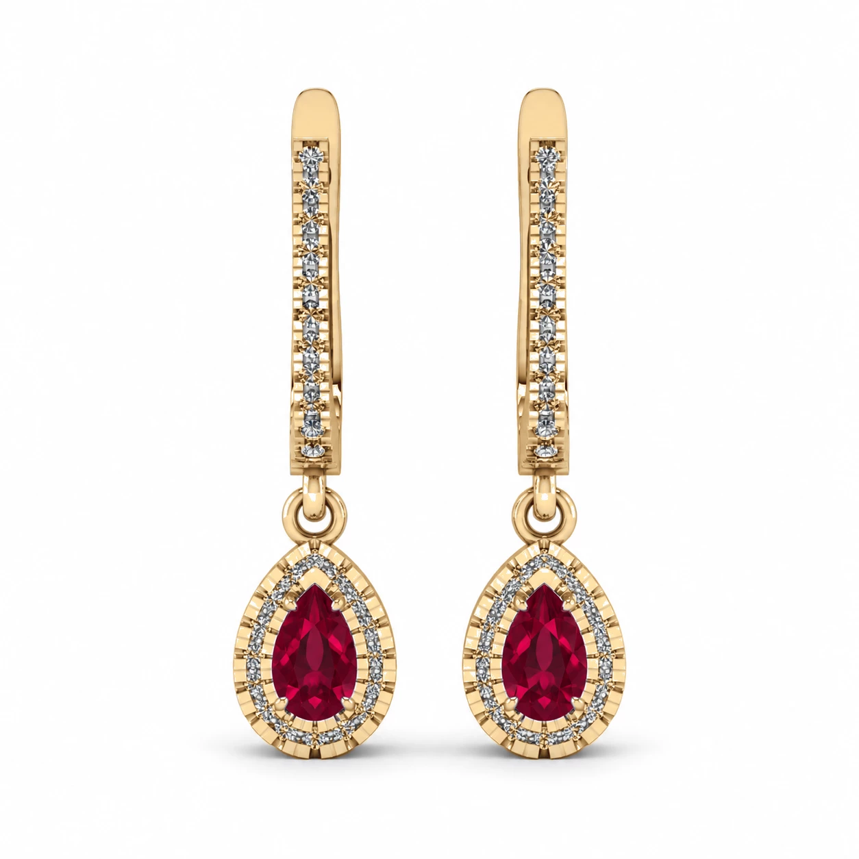 Boucles d'oreilles Désir Sincère Pierre Précieuse poire 0,44 ct — vue 7