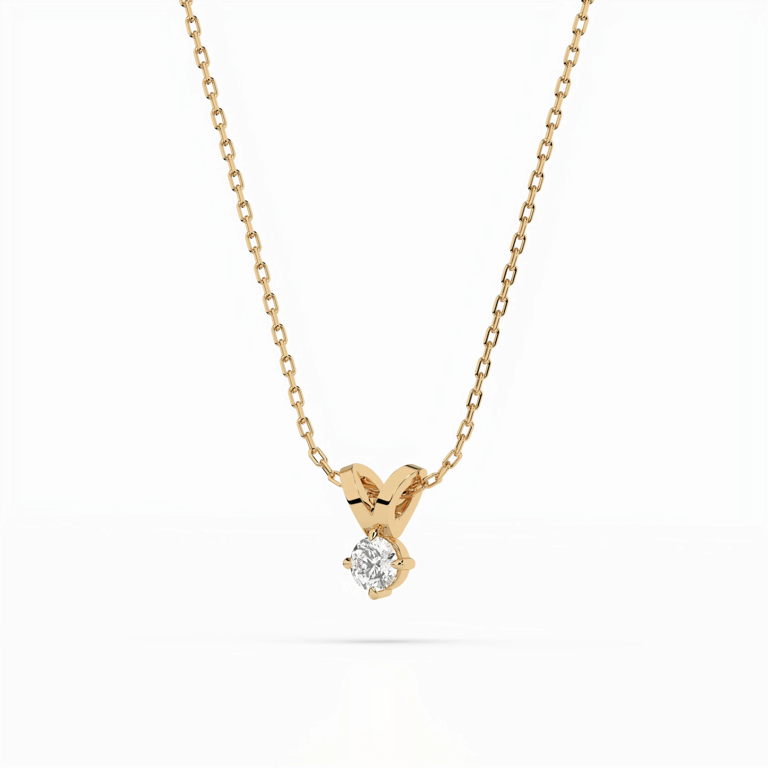 Collier Comète Céleste Solitaire ronde 0,1 ct · 3,0 mm — vue 5