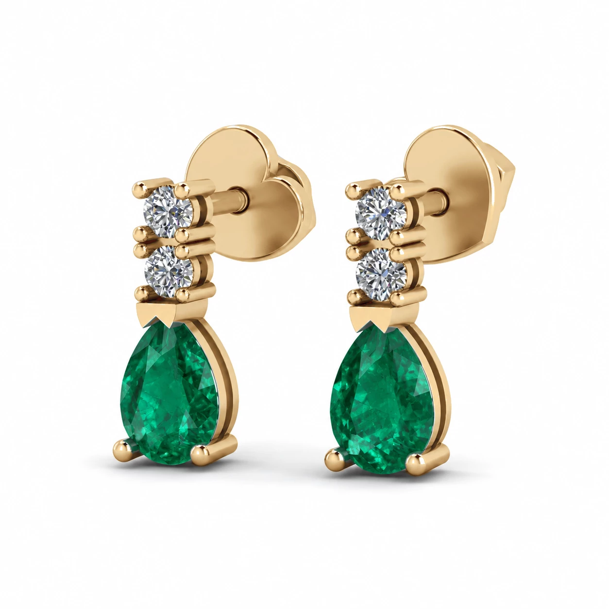 Boucles d'oreilles Couronne Éblouissante Pierre Précieuse 0,66 ct — vue 9