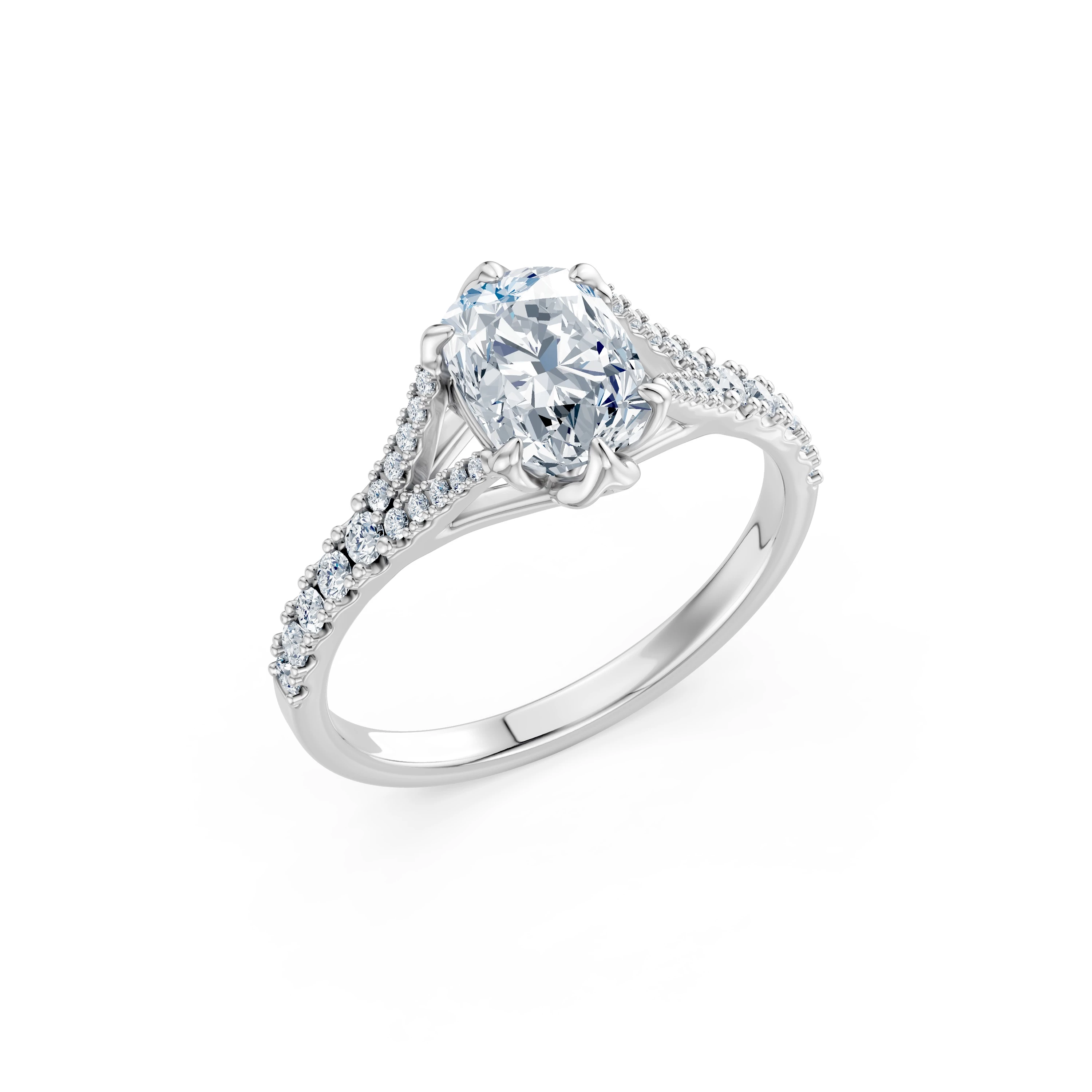 Bague Flamme Délicate Solitaire Éternité coussin 1,5 ct · 1,5 mm — vue 1