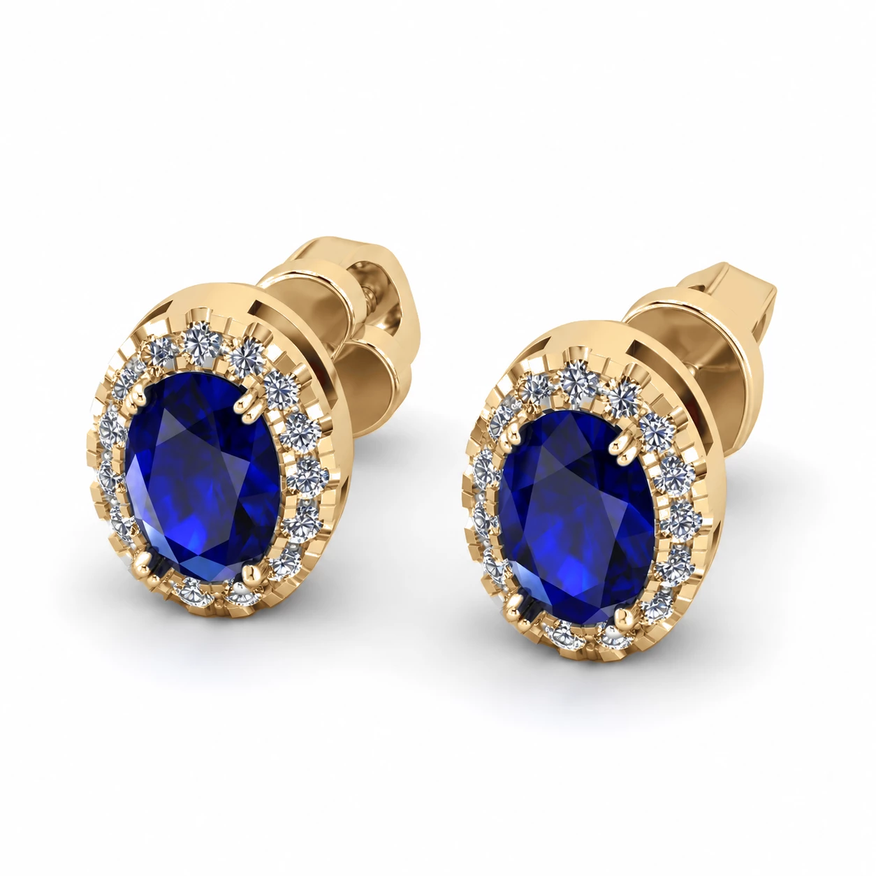Boucles d'oreilles Horizon Radieux Pierre Précieuse ovale 1,12 ct — vue 9