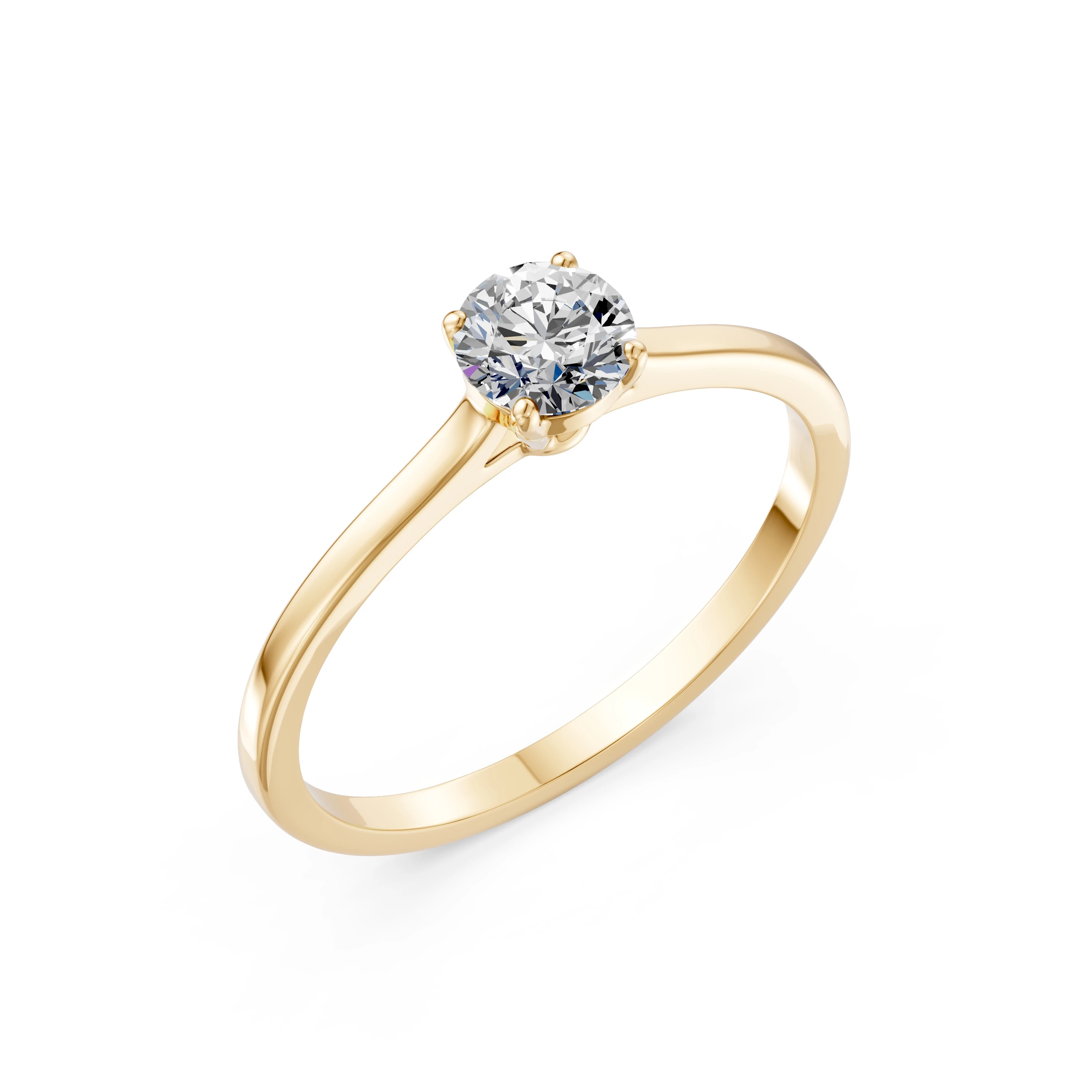Bague Couronne Radieuse Solitaire ronde 0,5 ct · 5,1 mm — vue 4