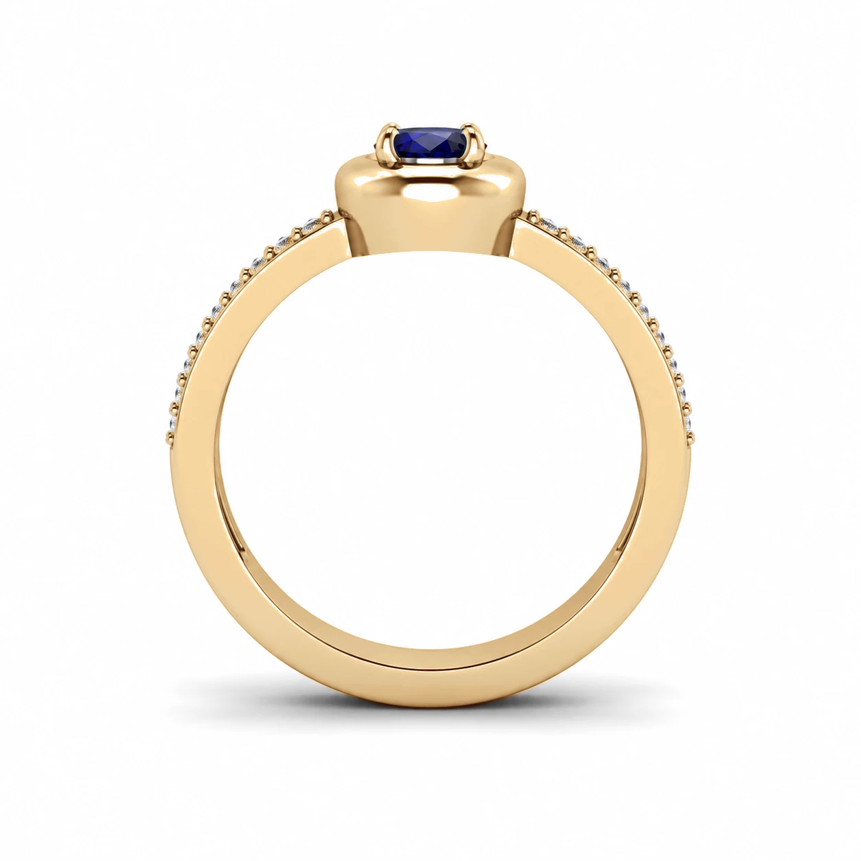 Bague Crépuscule Céleste Pierre Précieuse ovale 0,56 ct — vue 8
