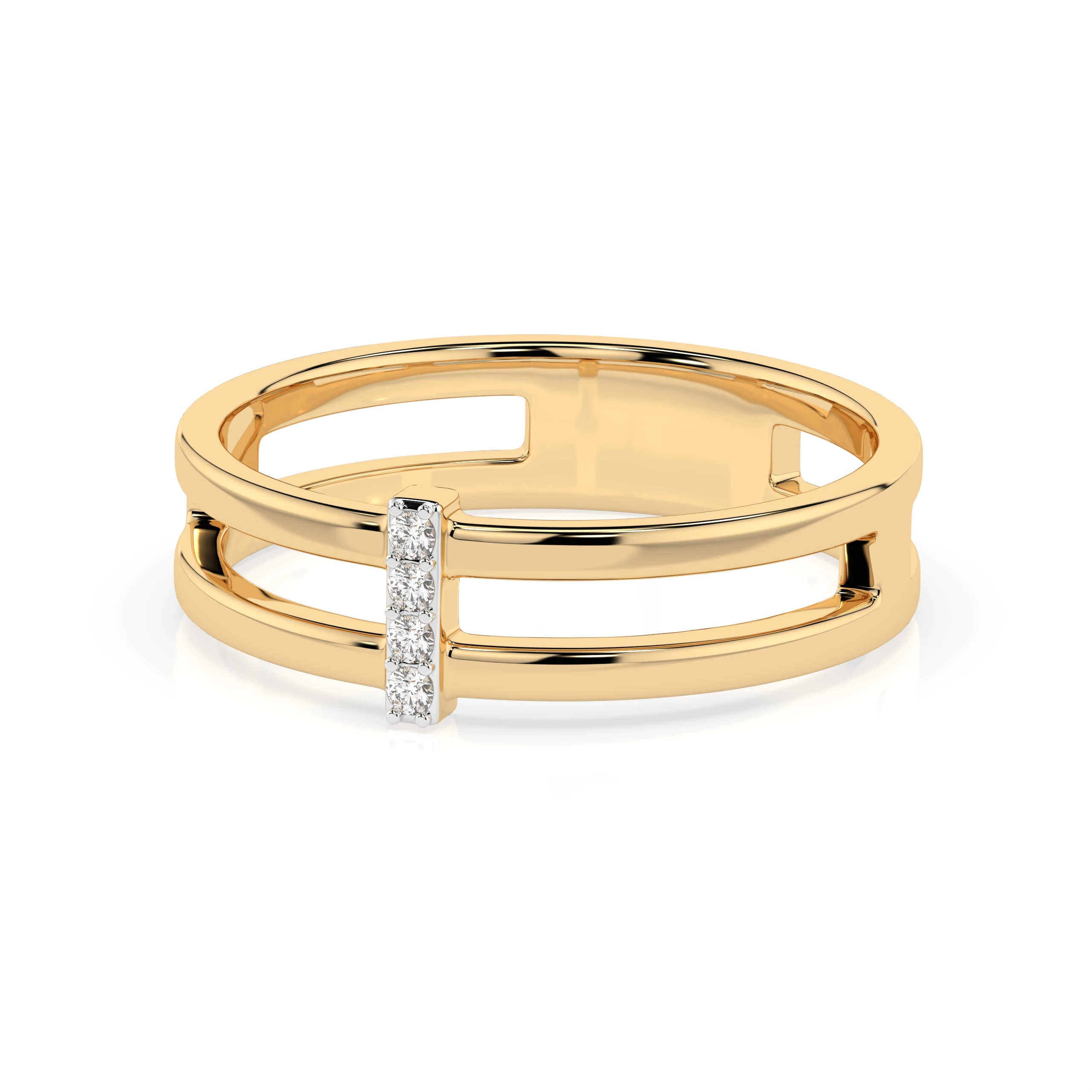 Bague Rose Interdite Minimalisme ronde 0,04 ct — vue 6