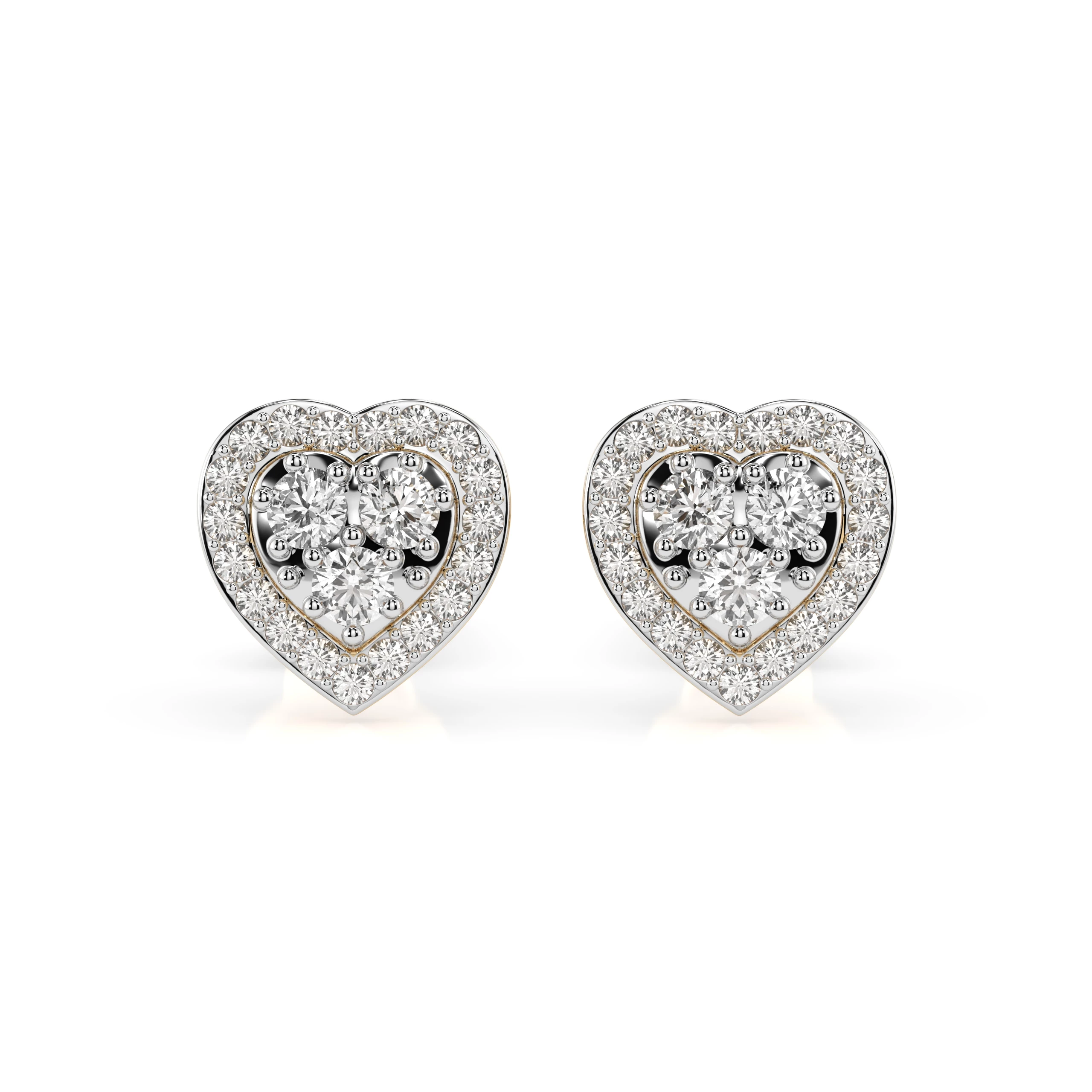 Boucles d'oreilles Zénith Cristallin Illusion ronde 0,17 ct — vue 4