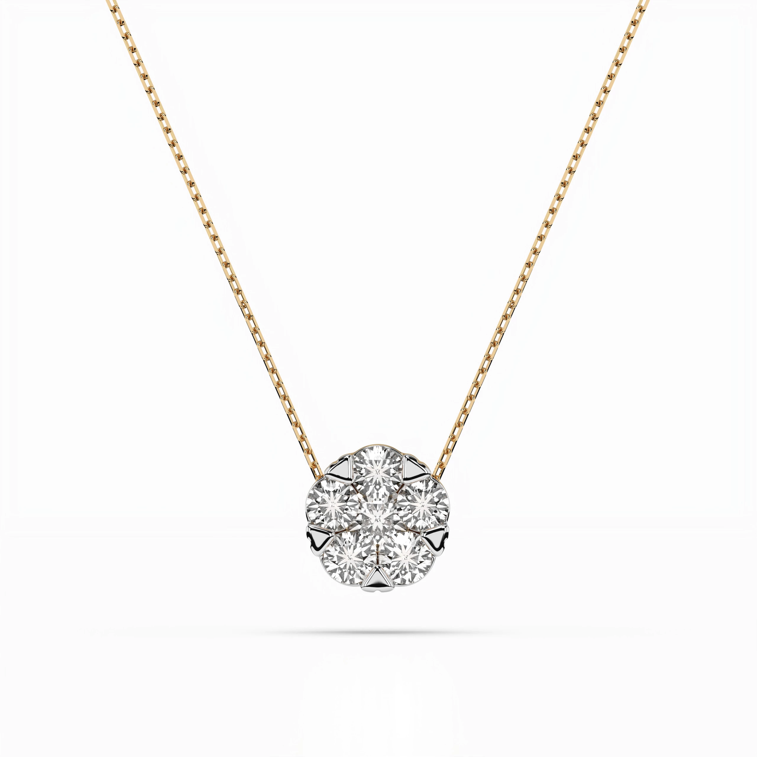 Collier Zénith Lumineux Illusion ronde 0,15 ct — vue 4