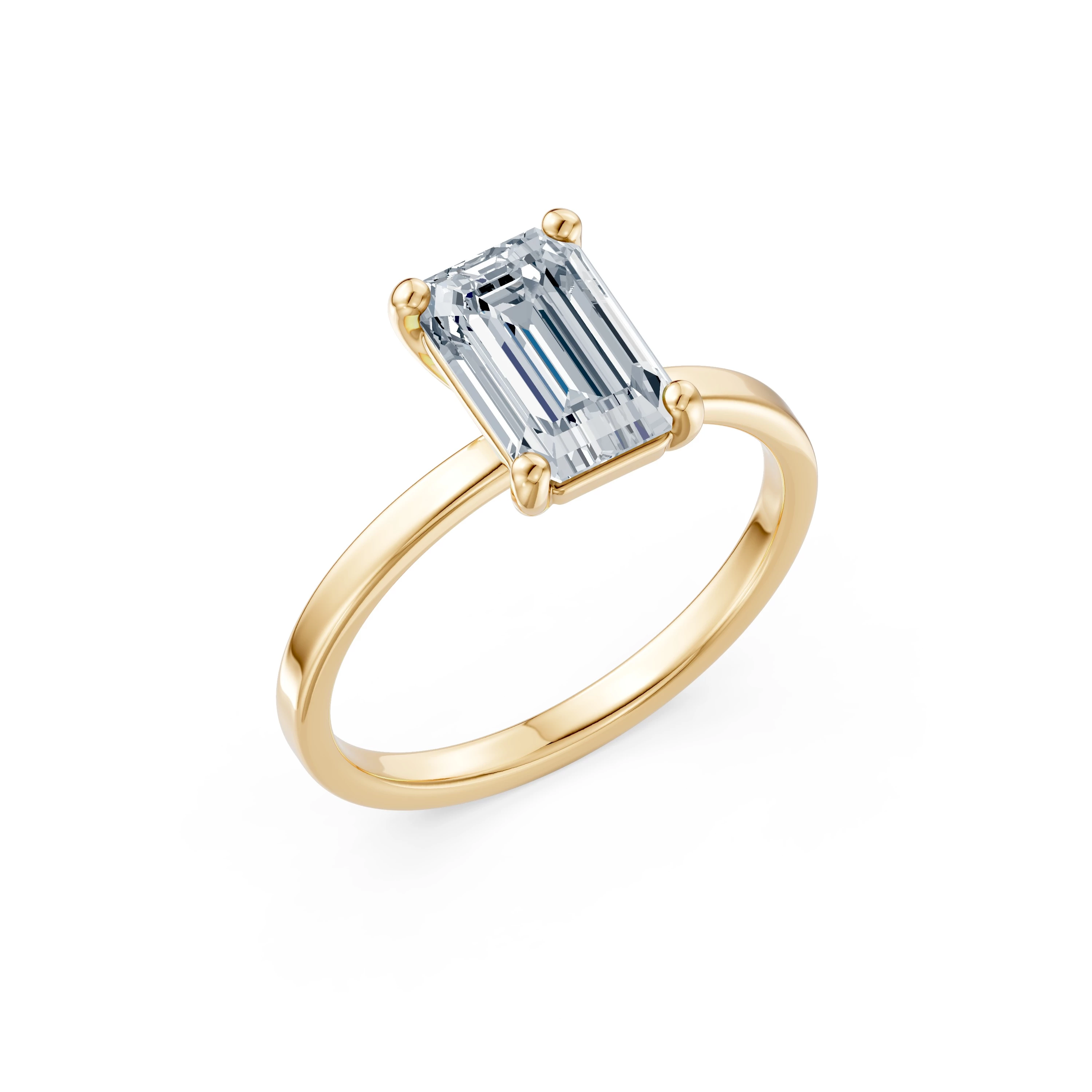 Bague Prestige Unique Solitaire émeraude 2 ct · 2,0 mm — vue 4