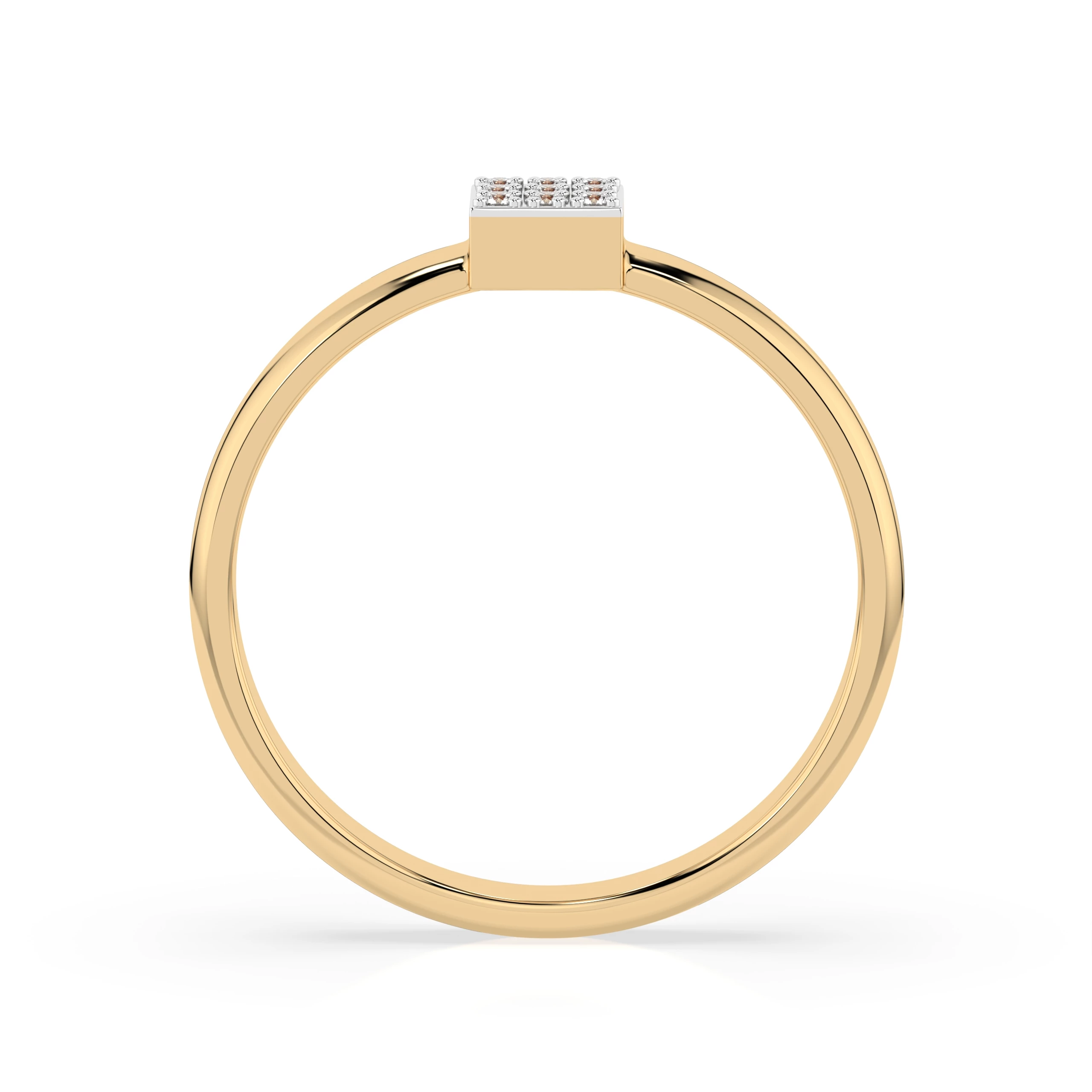 Bague Aurore Dorée Illusion ronde 0,05 ct — vue 5